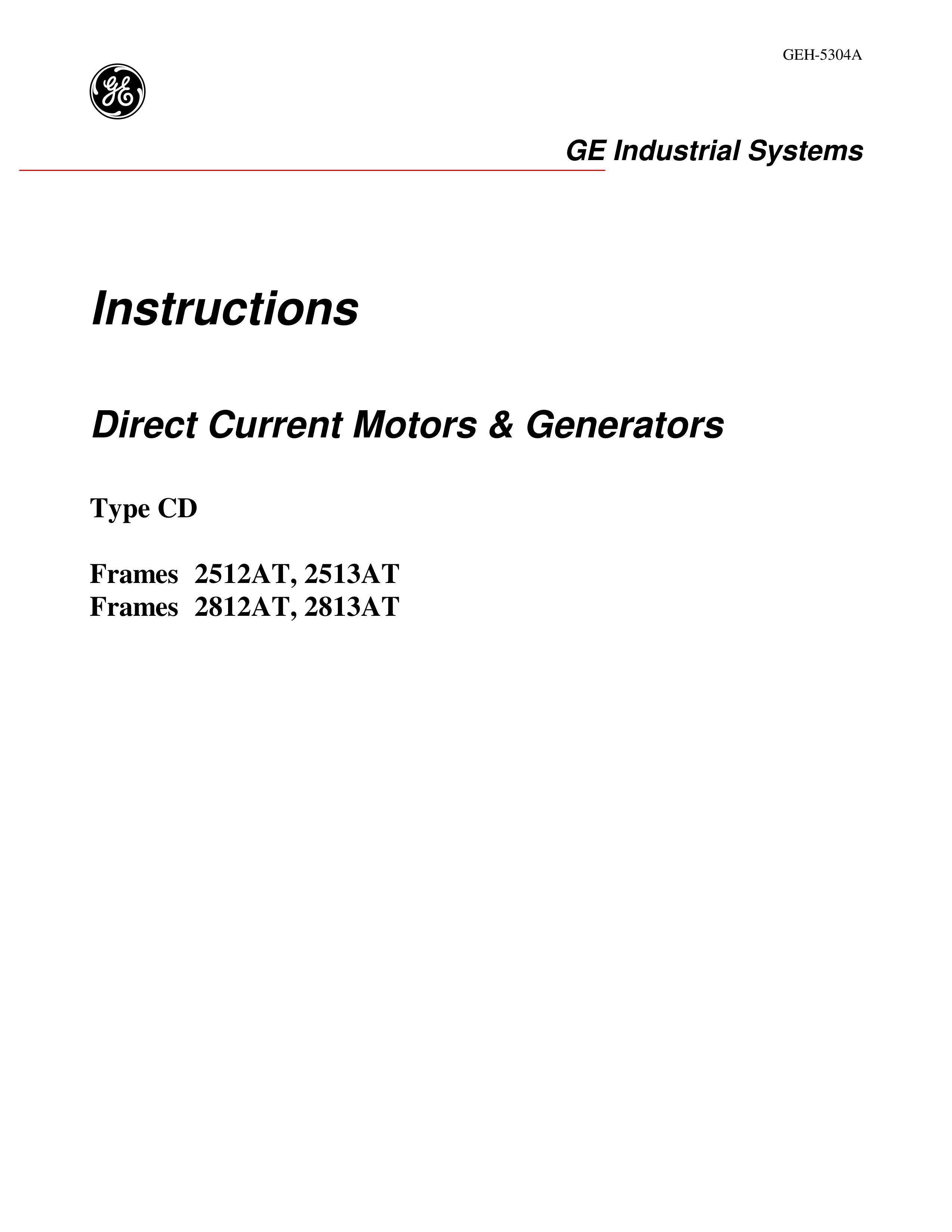GE GEH-5304A Portable Generator User Manual