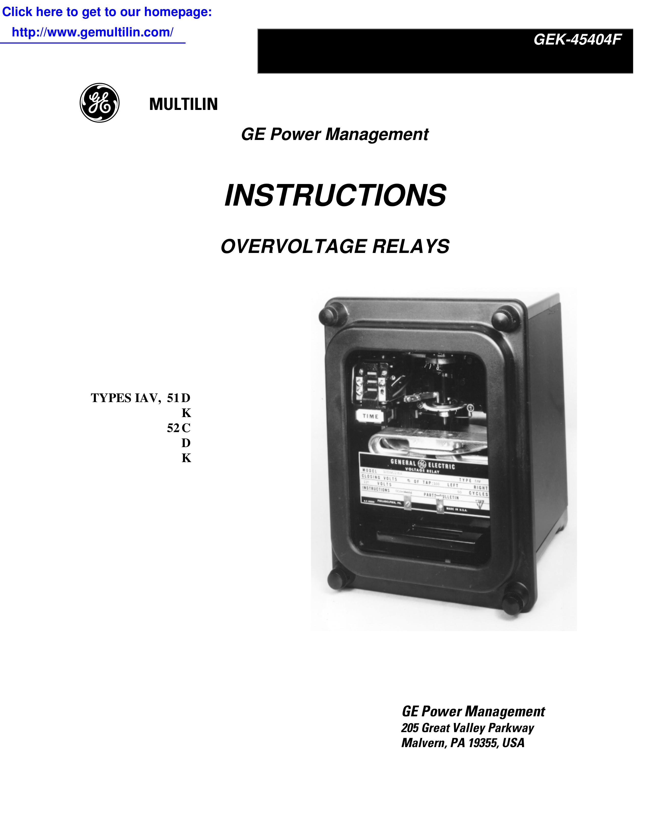 GE GEK-45404F Portable Generator User Manual