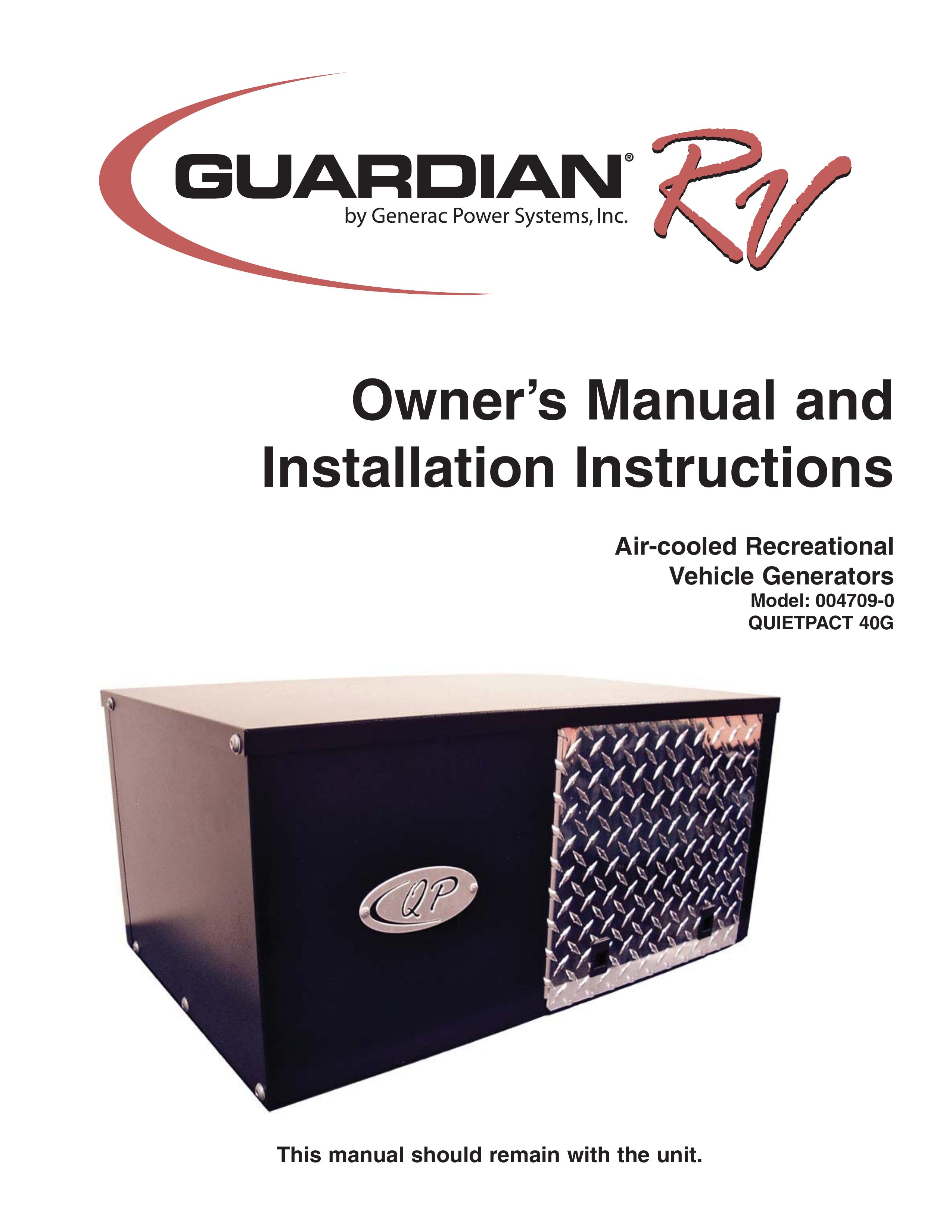 Generac Power Systems 004709-0 Portable Generator User Manual