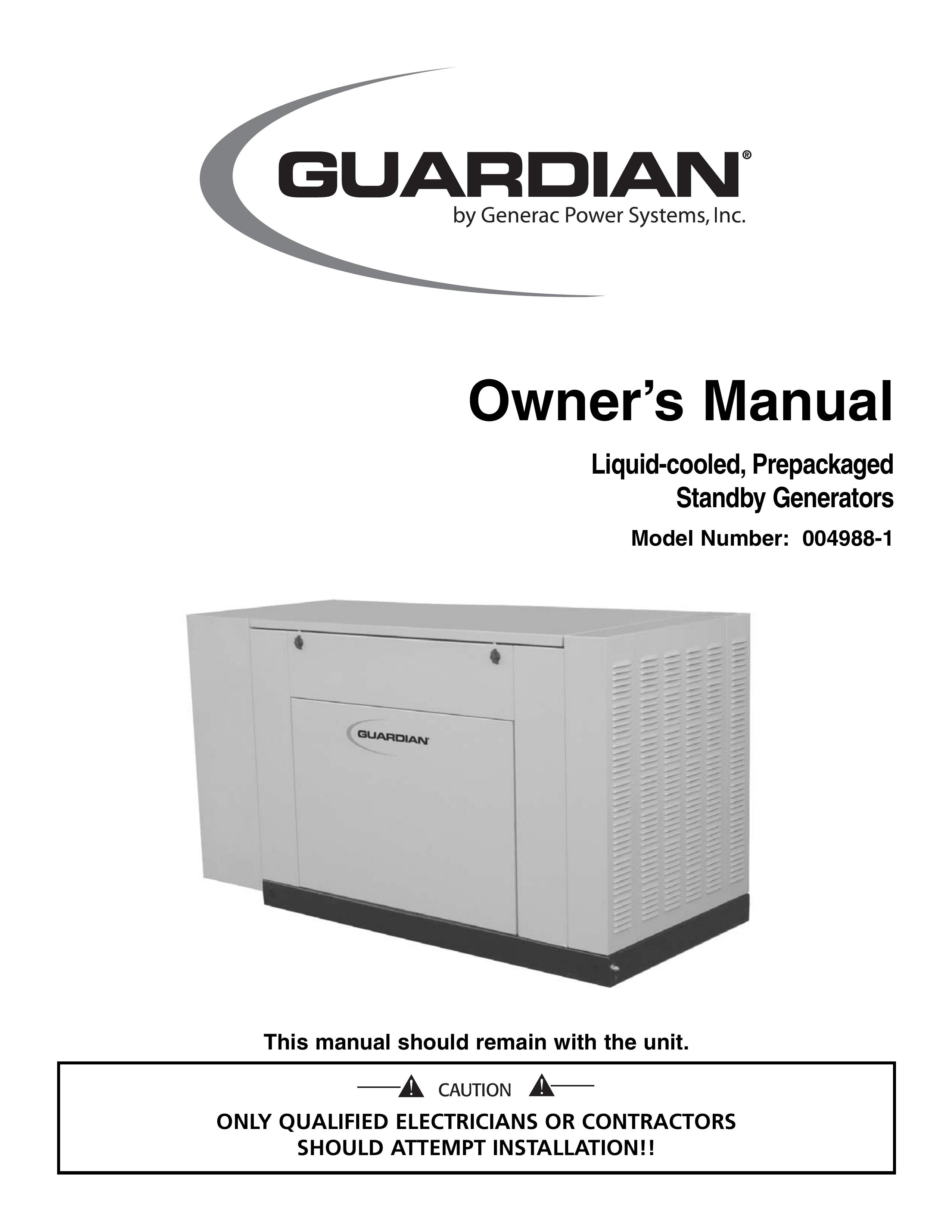 Generac Power Systems 004988-1 Portable Generator User Manual