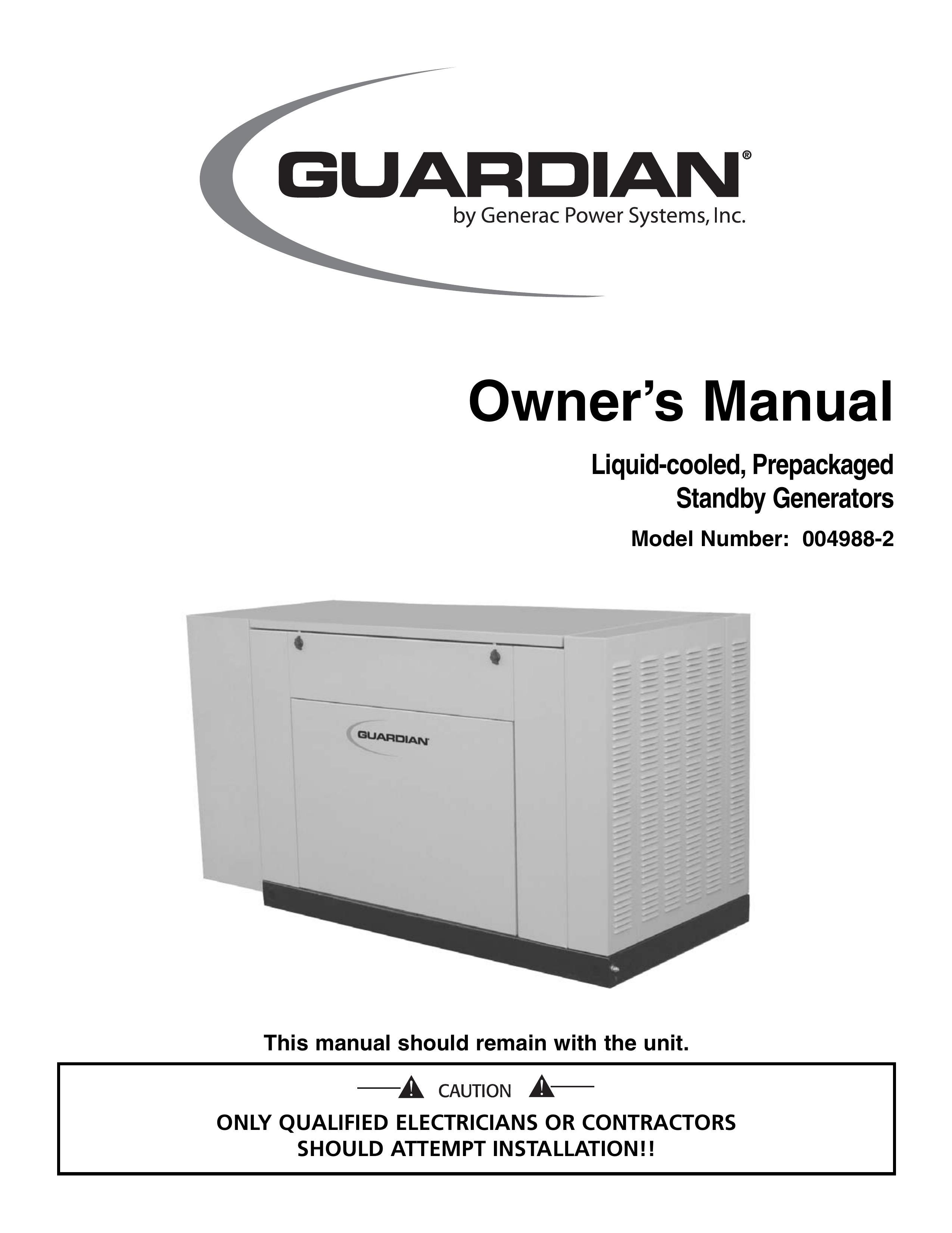 Generac Power Systems 004988-2 Portable Generator User Manual