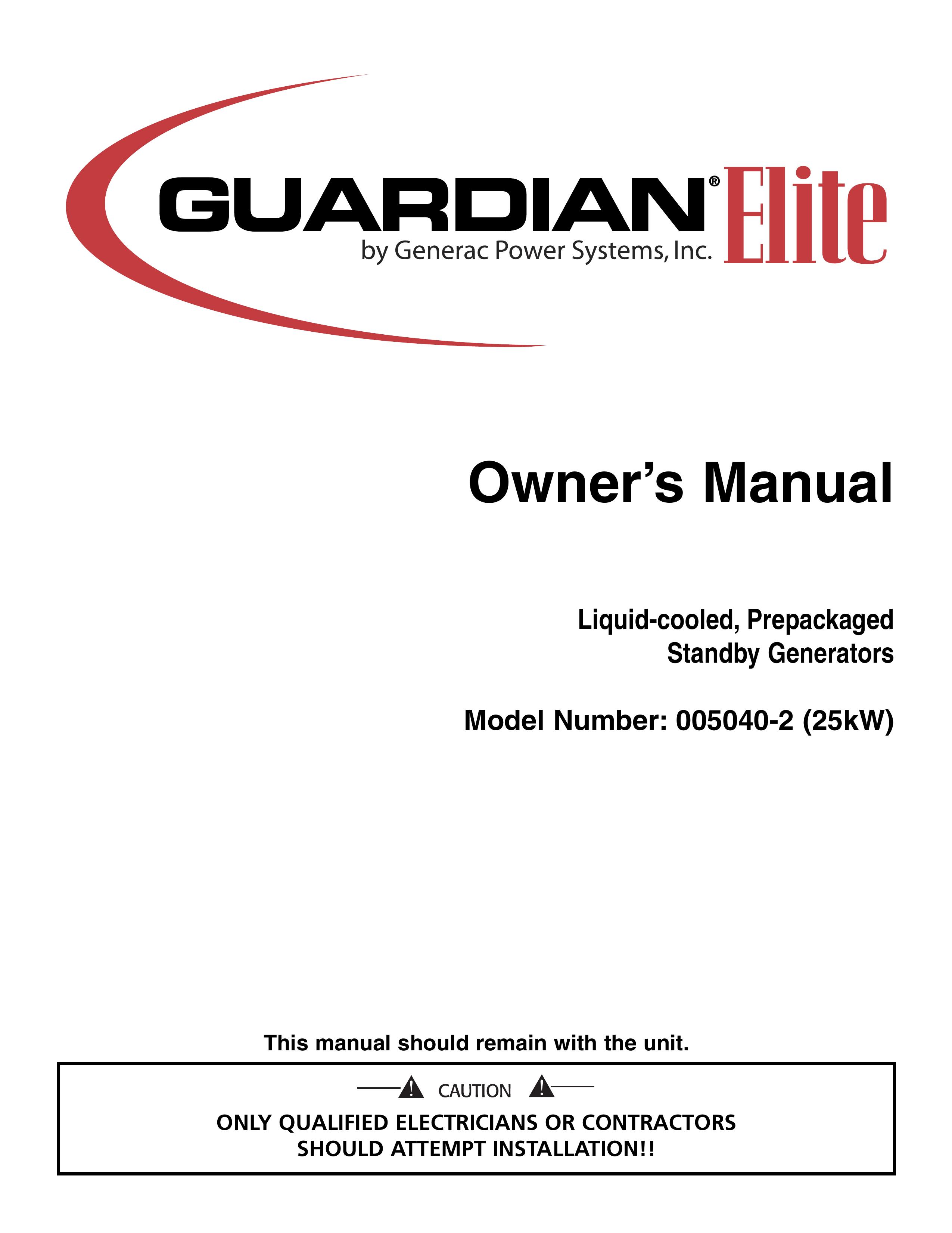 Generac Power Systems 005040-2 Portable Generator User Manual