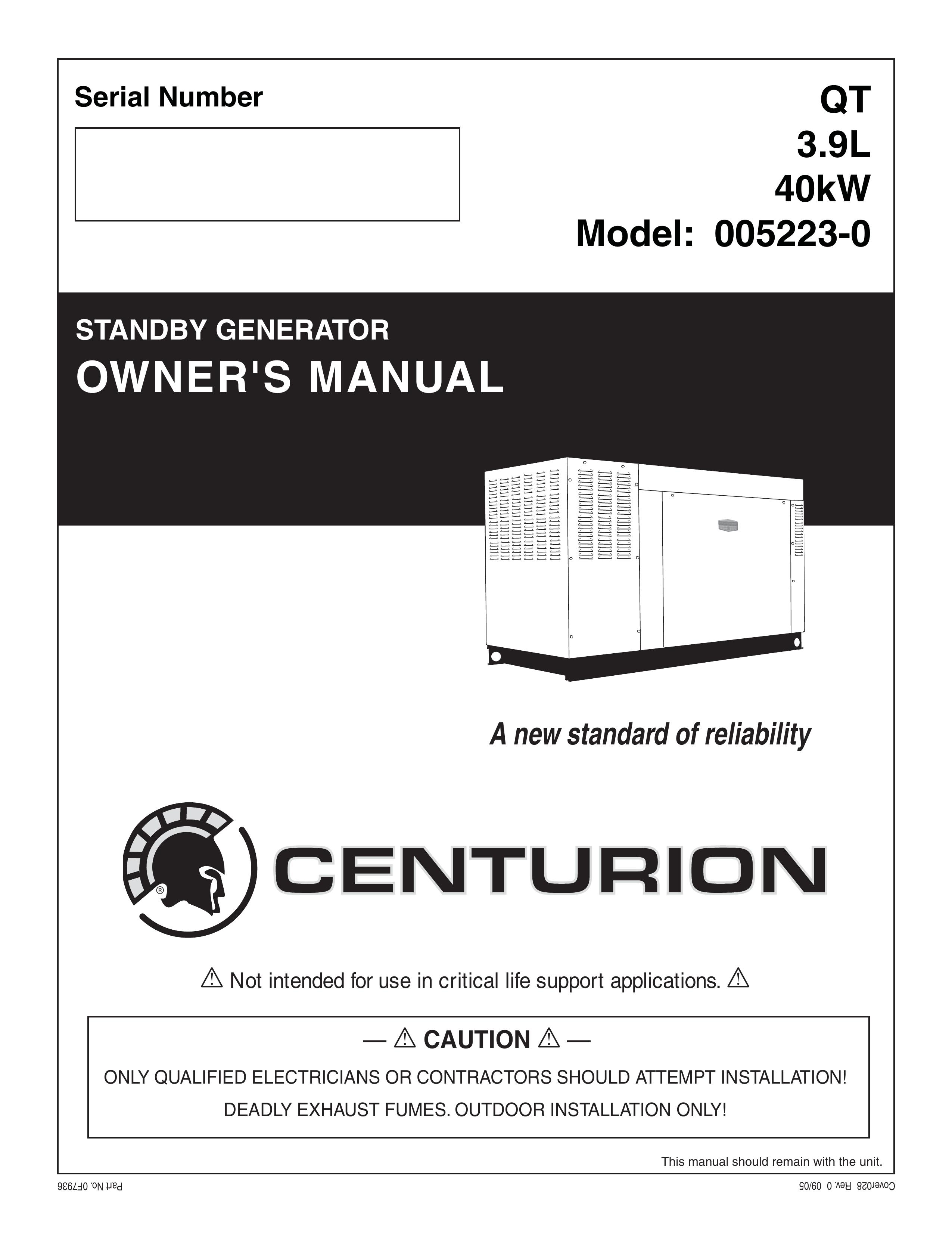 Generac Power Systems 005223-0 Portable Generator User Manual