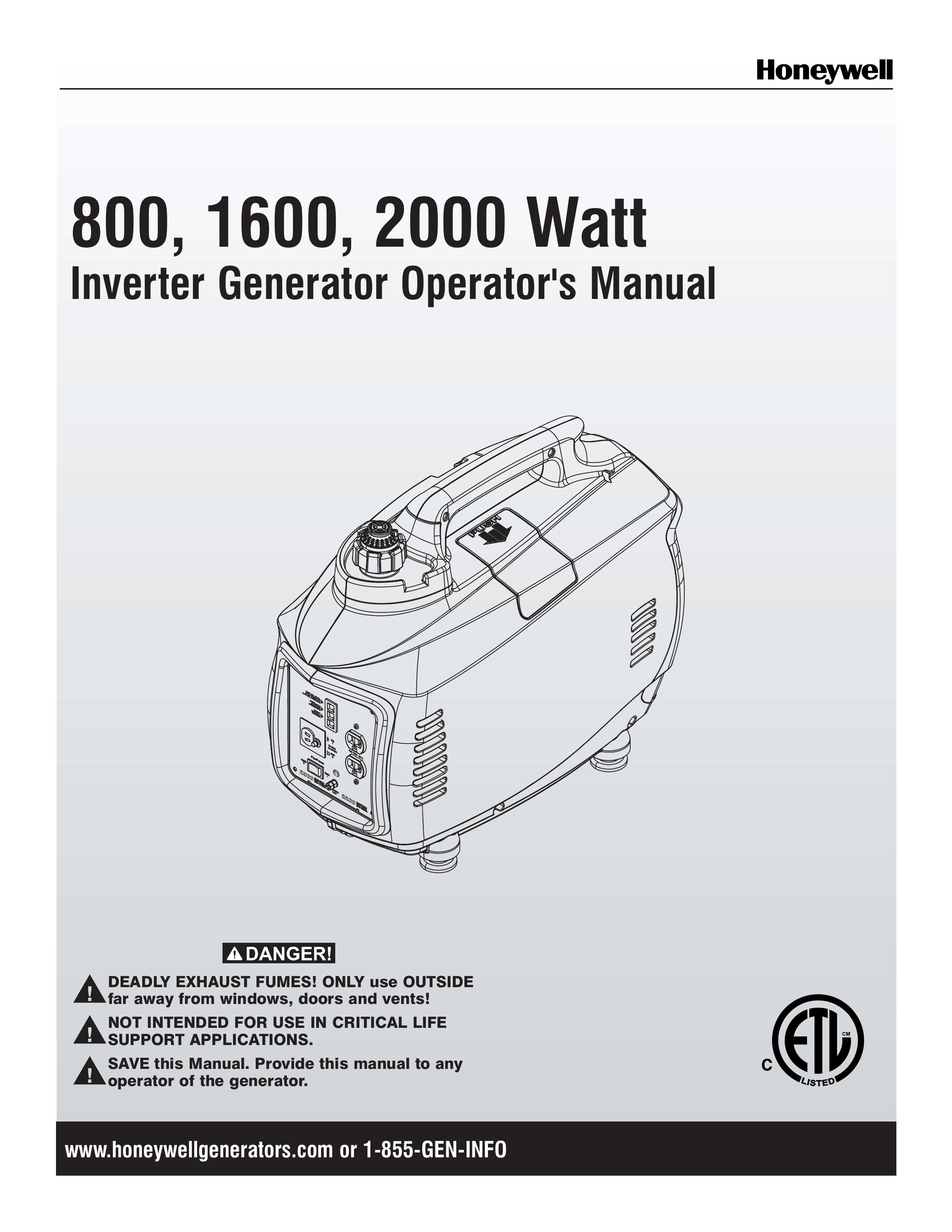 Honeywell 6066 Portable Generator User Manual