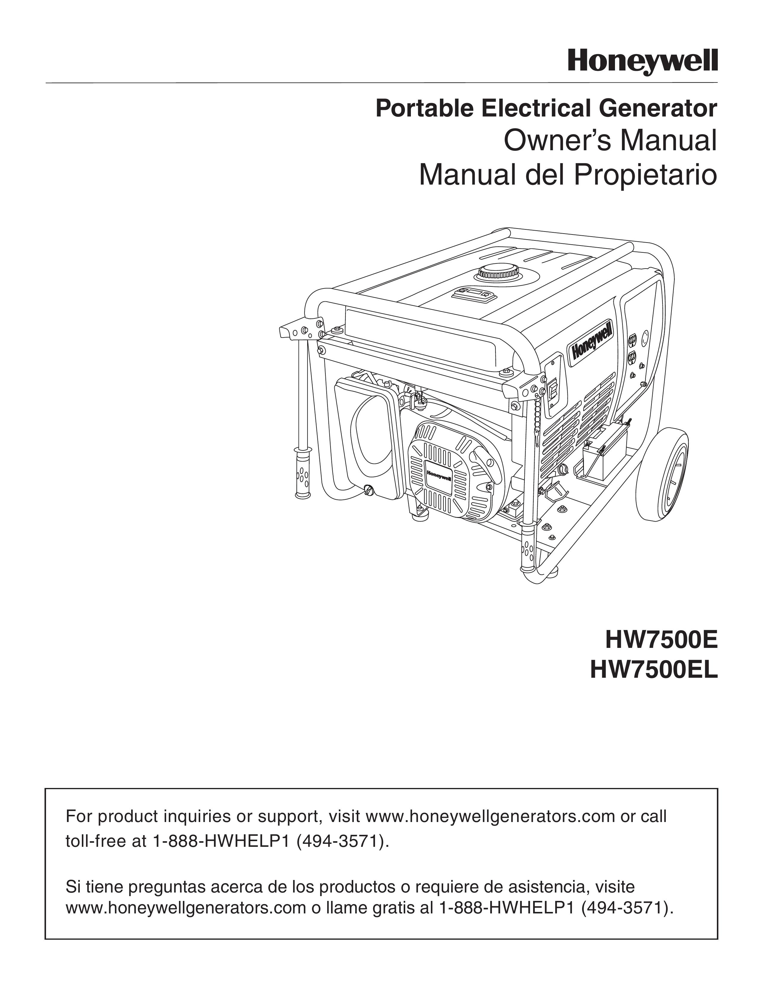 Honeywell HW7500EL Portable Generator User Manual