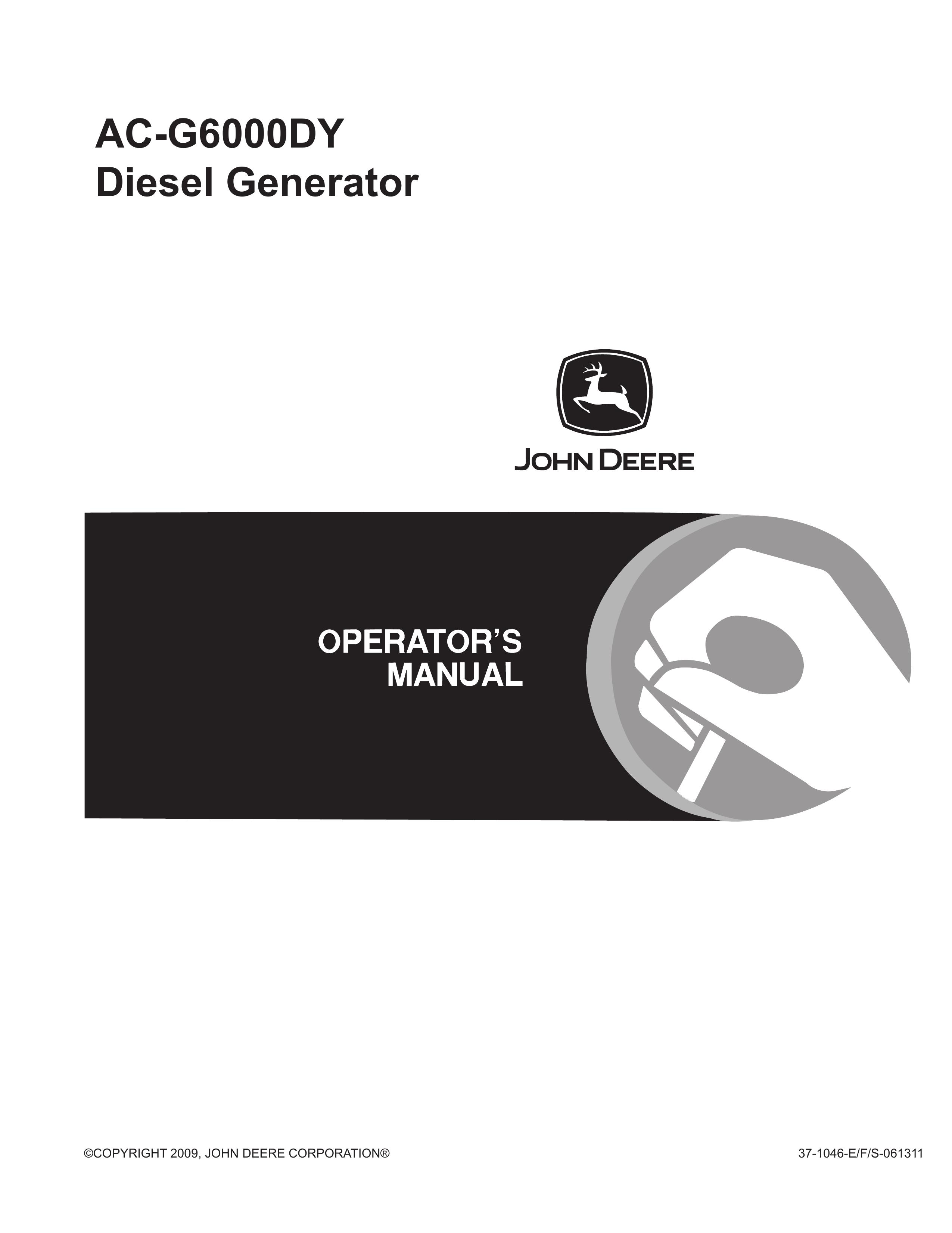 John Deere AC-G6000DY Portable Generator User Manual