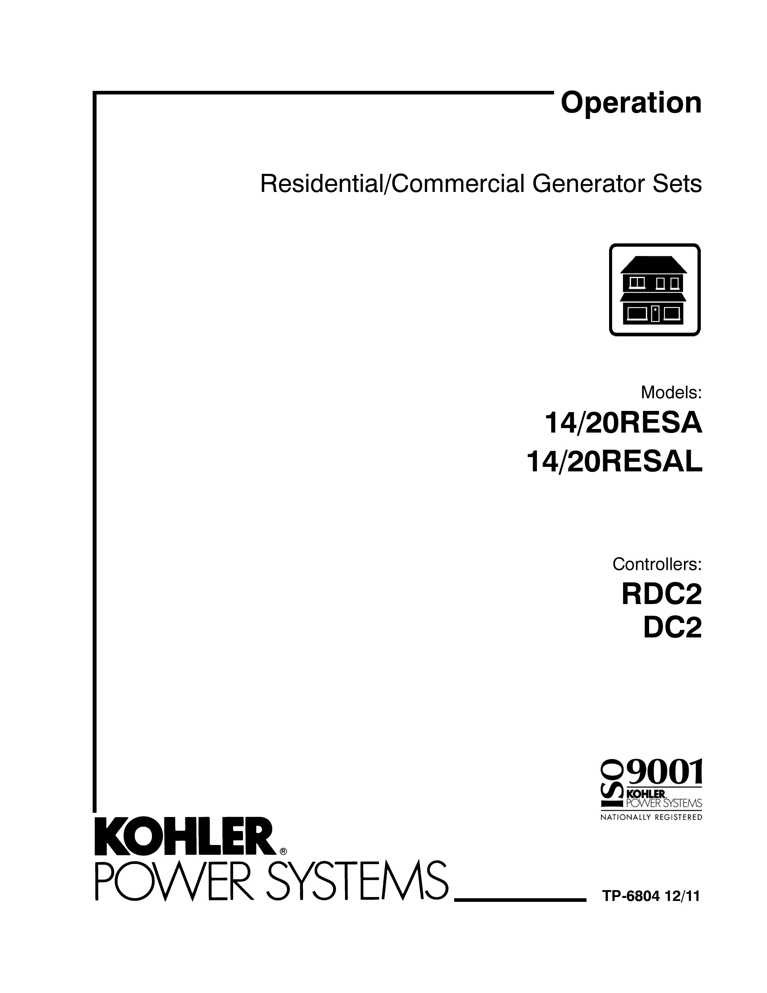 Kohler 14/20RESAL Portable Generator User Manual