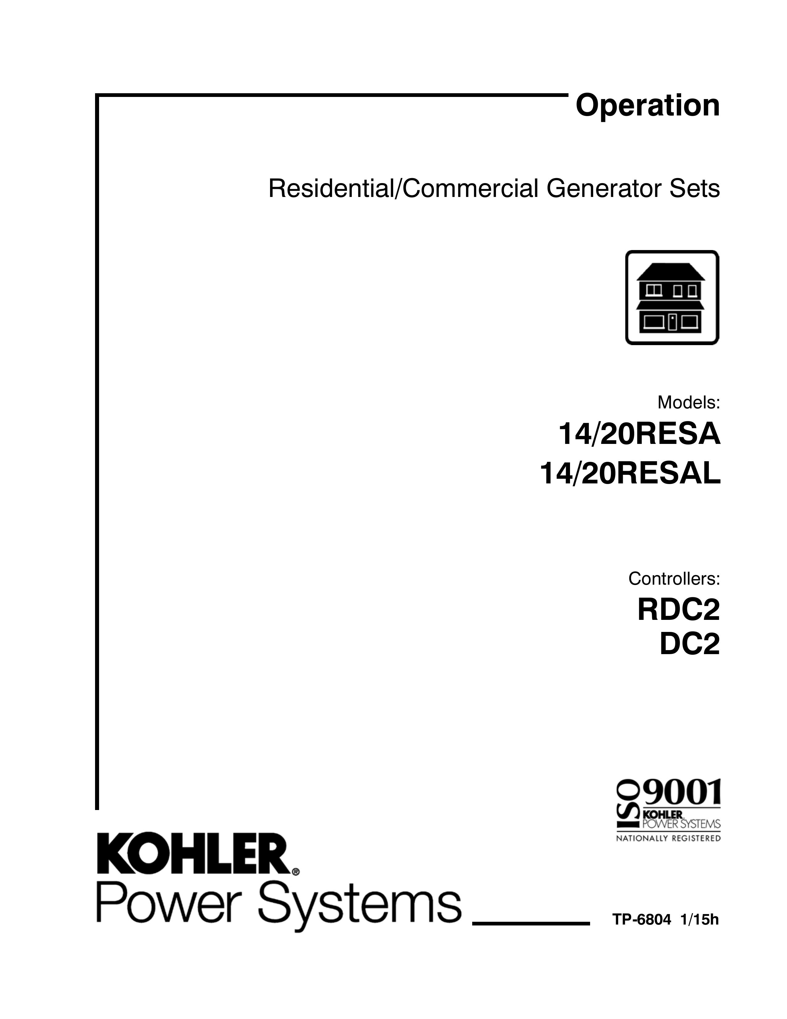 Kohler 14RESAL-SA2 Portable Generator User Manual