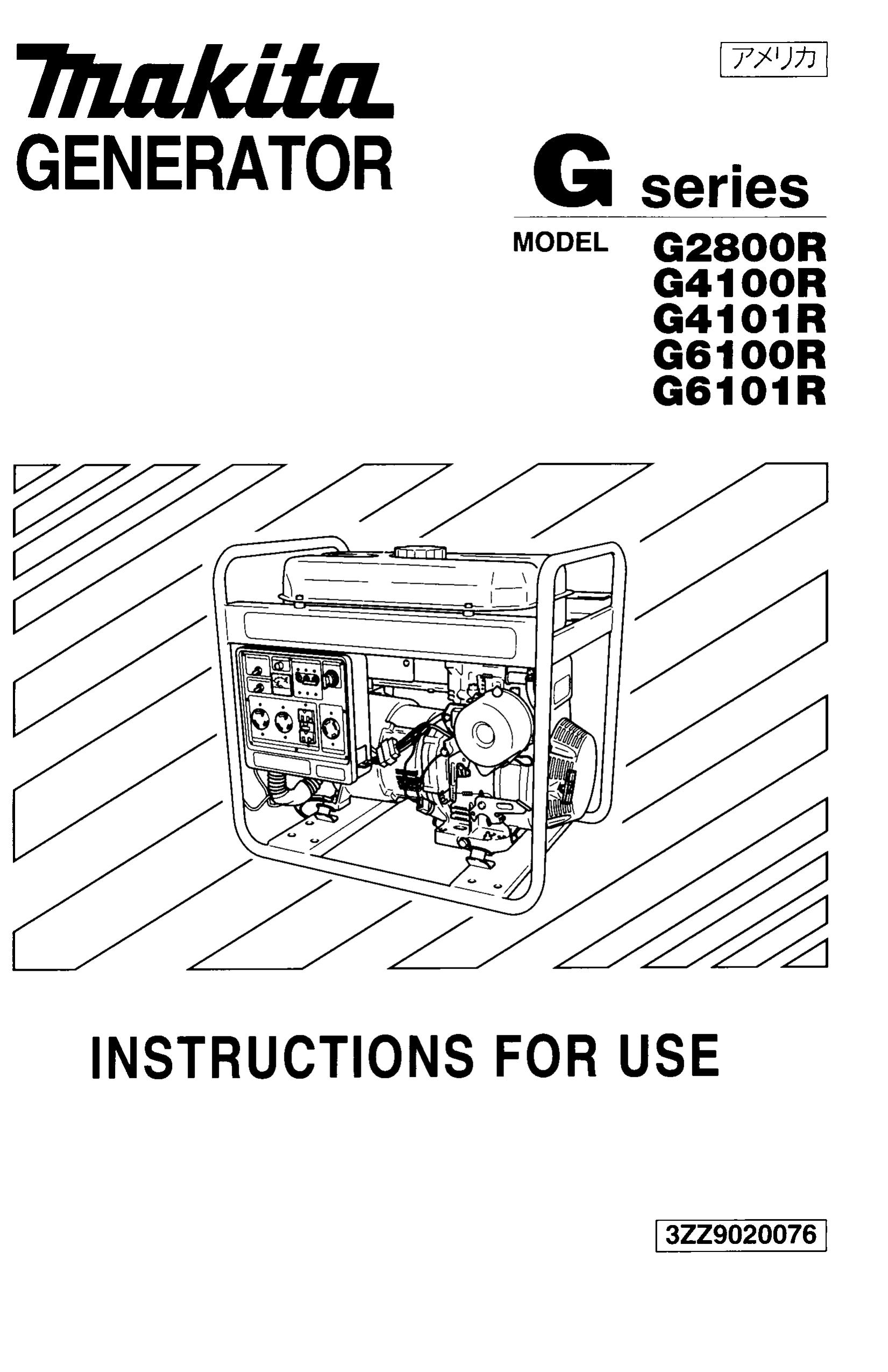 Makita G4101R Portable Generator User Manual