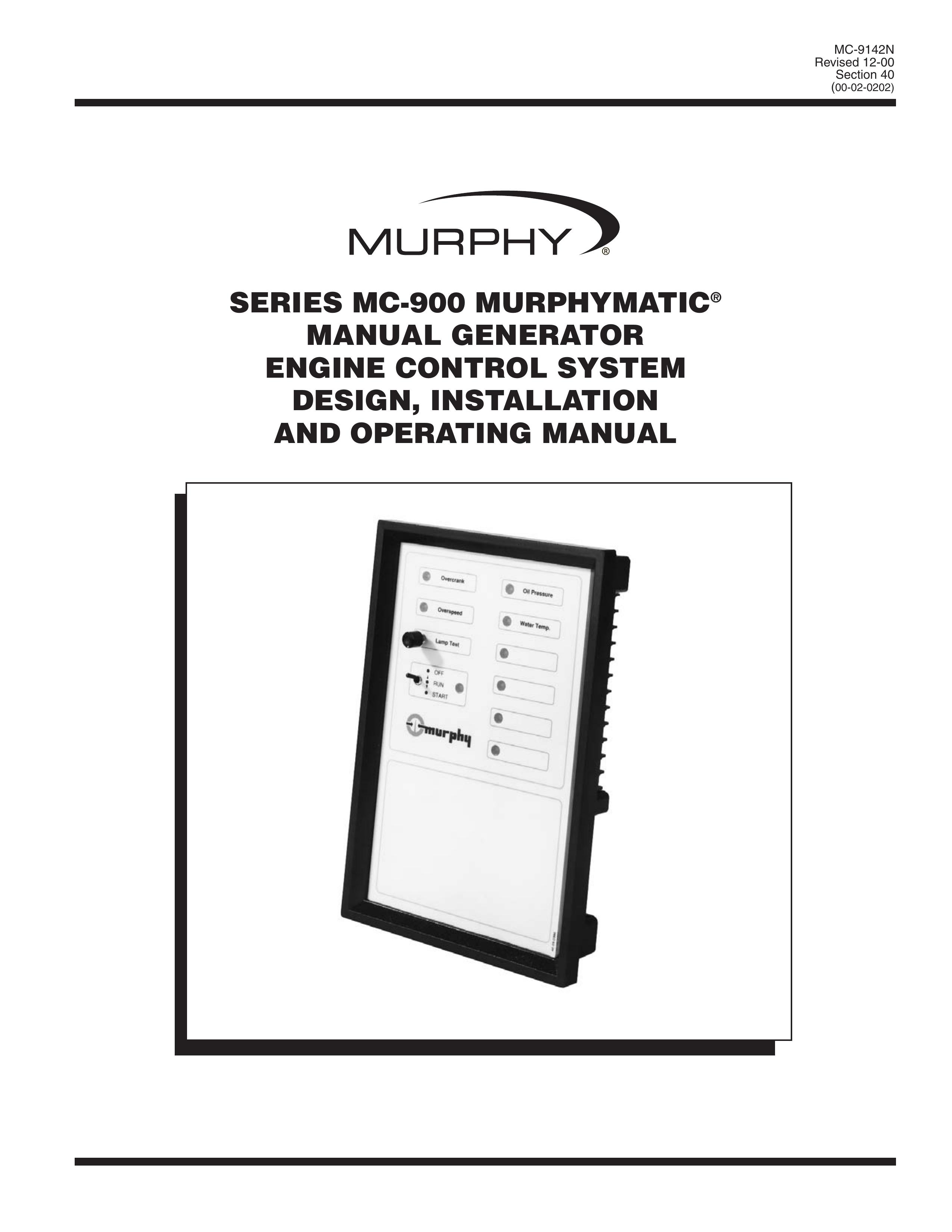 Murphy MC-900 Series Portable Generator User Manual