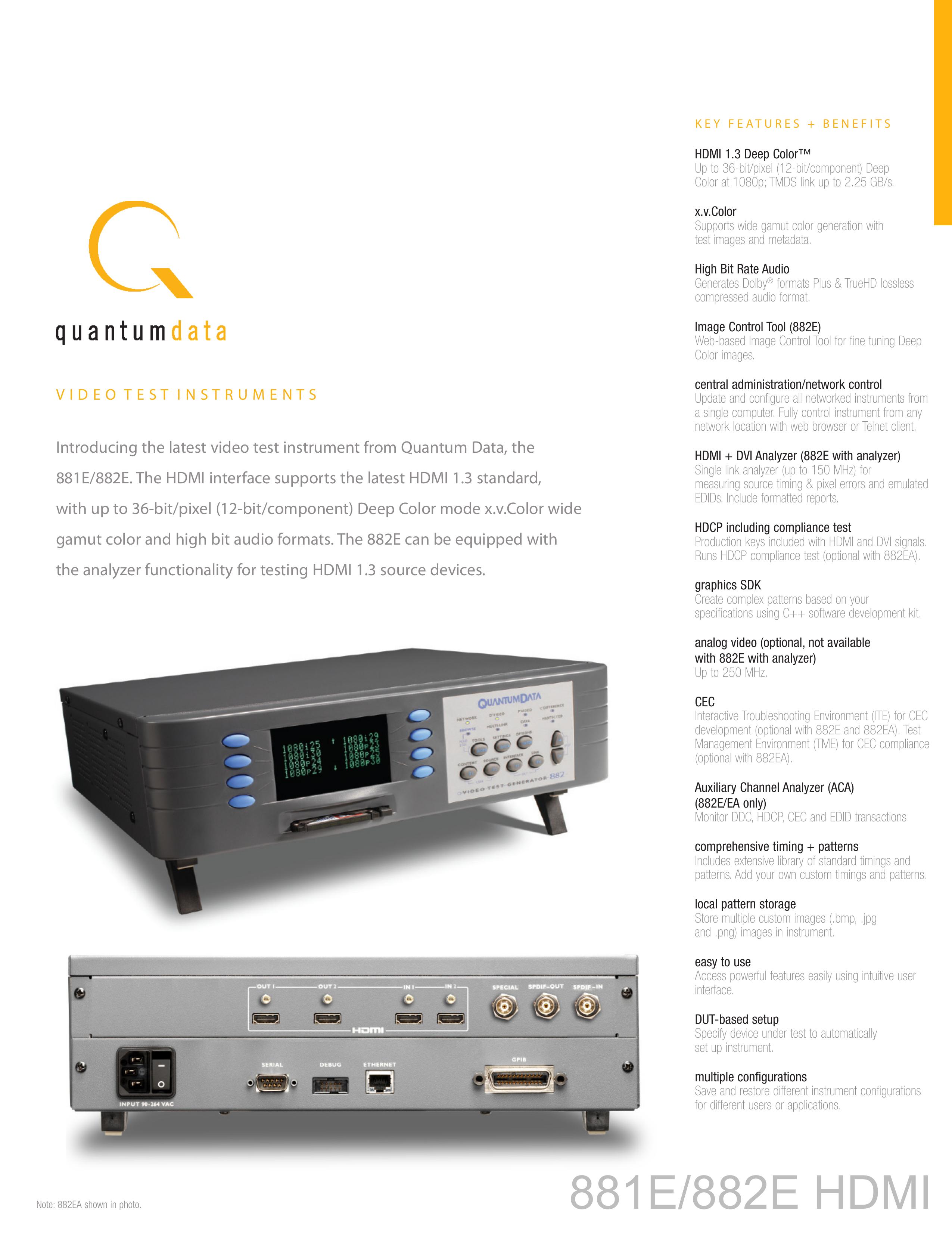 Quantum Data 881E Portable Generator User Manual