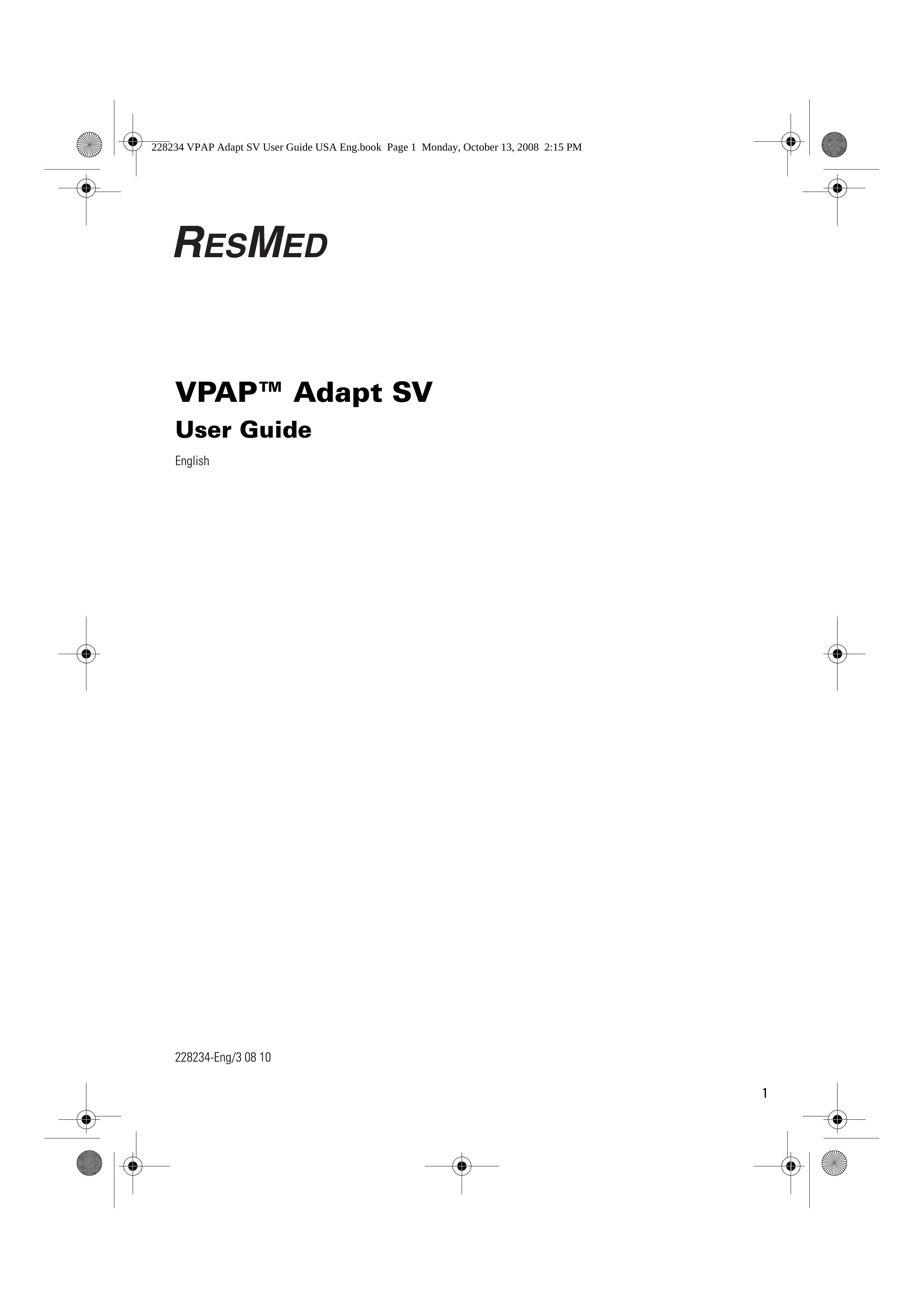 ResMed VPAP Adapt SV Portable Generator User Manual