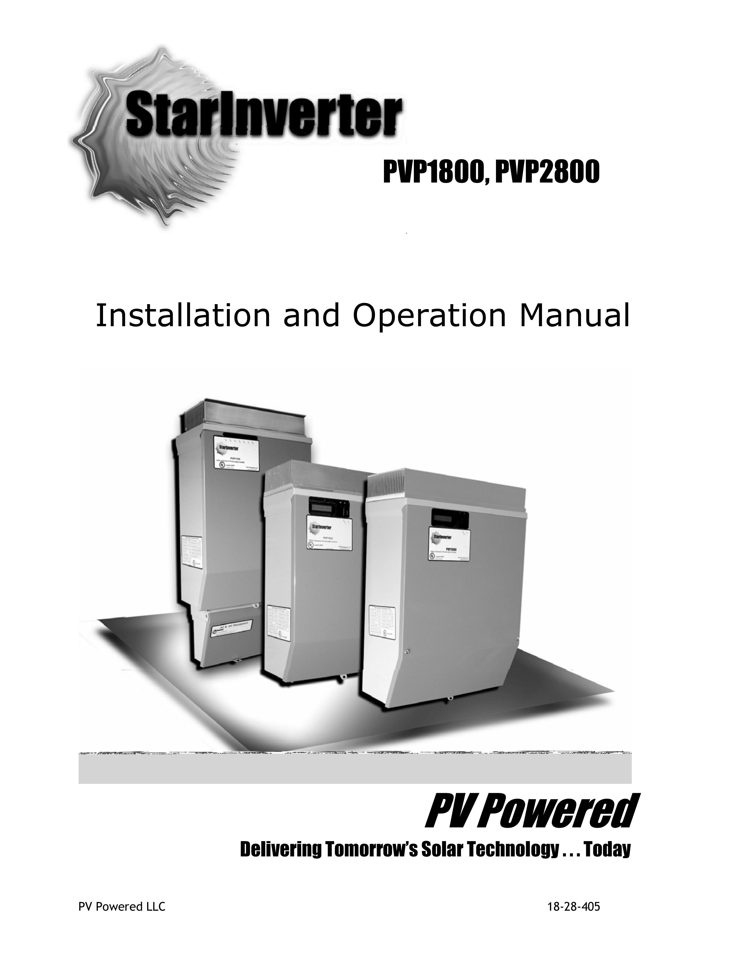 Revolutionary Cooling Systems PVP1800 Portable Generator User Manual