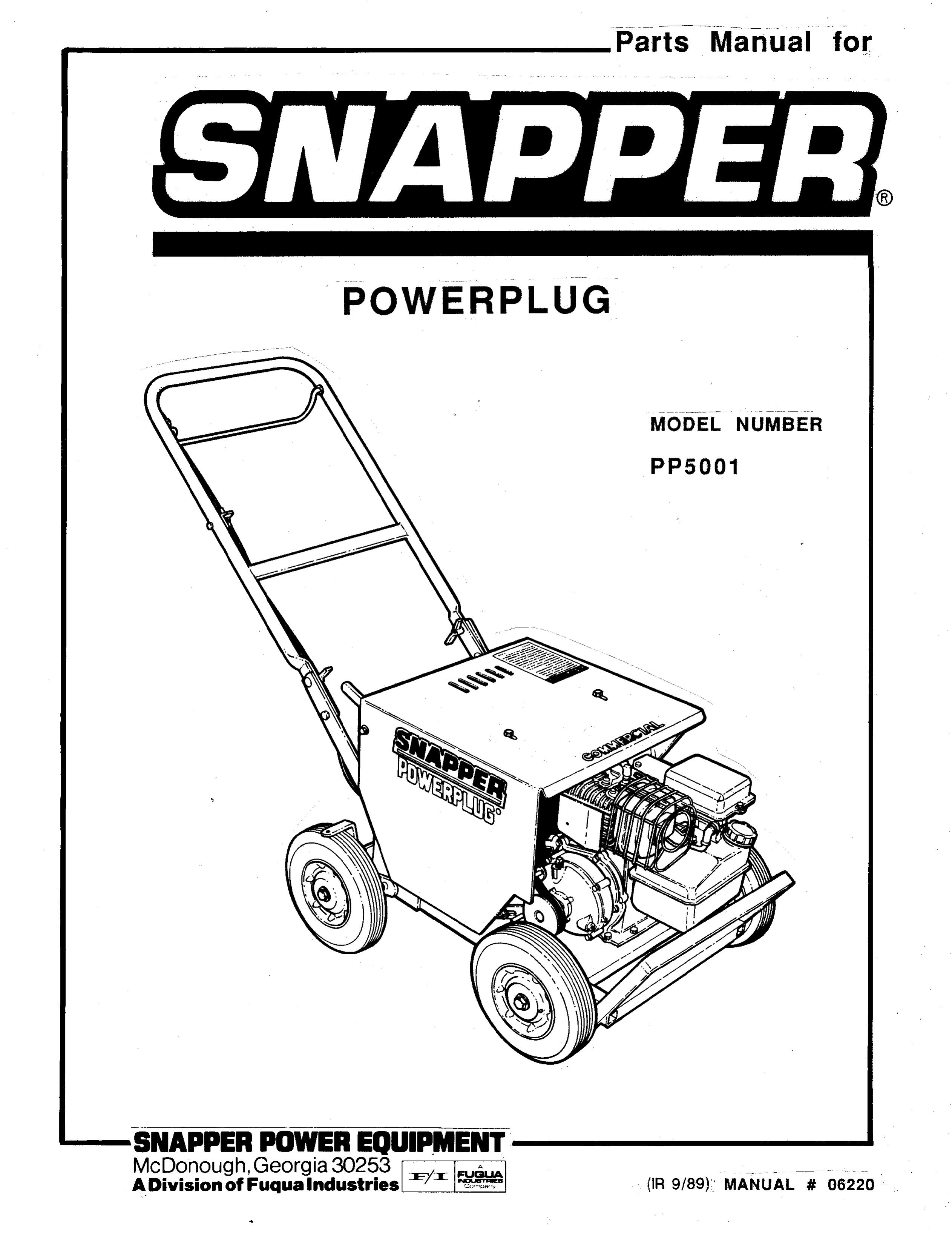 Snapper PP5001 Portable Generator User Manual