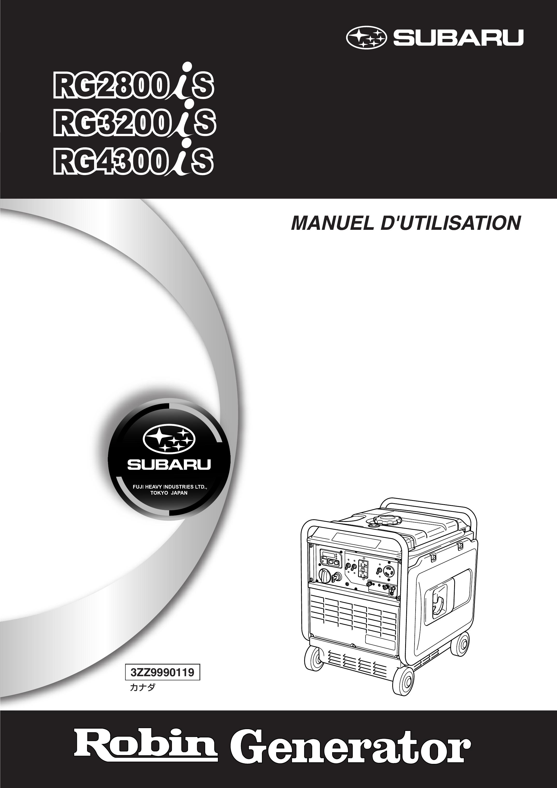 Subaru RG2800IS Portable Generator User Manual