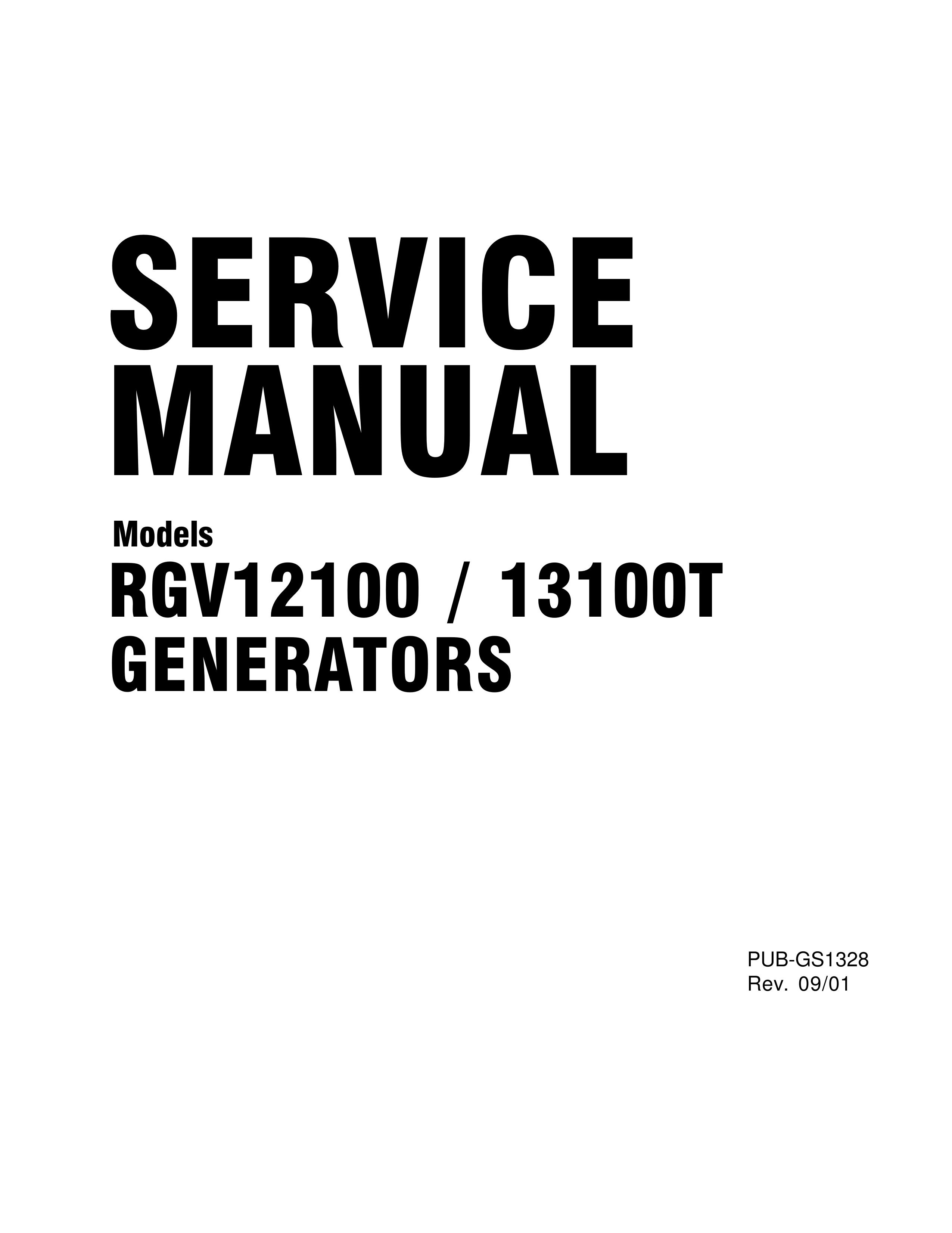 Subaru Robin Power Products 13100T Portable Generator User Manual