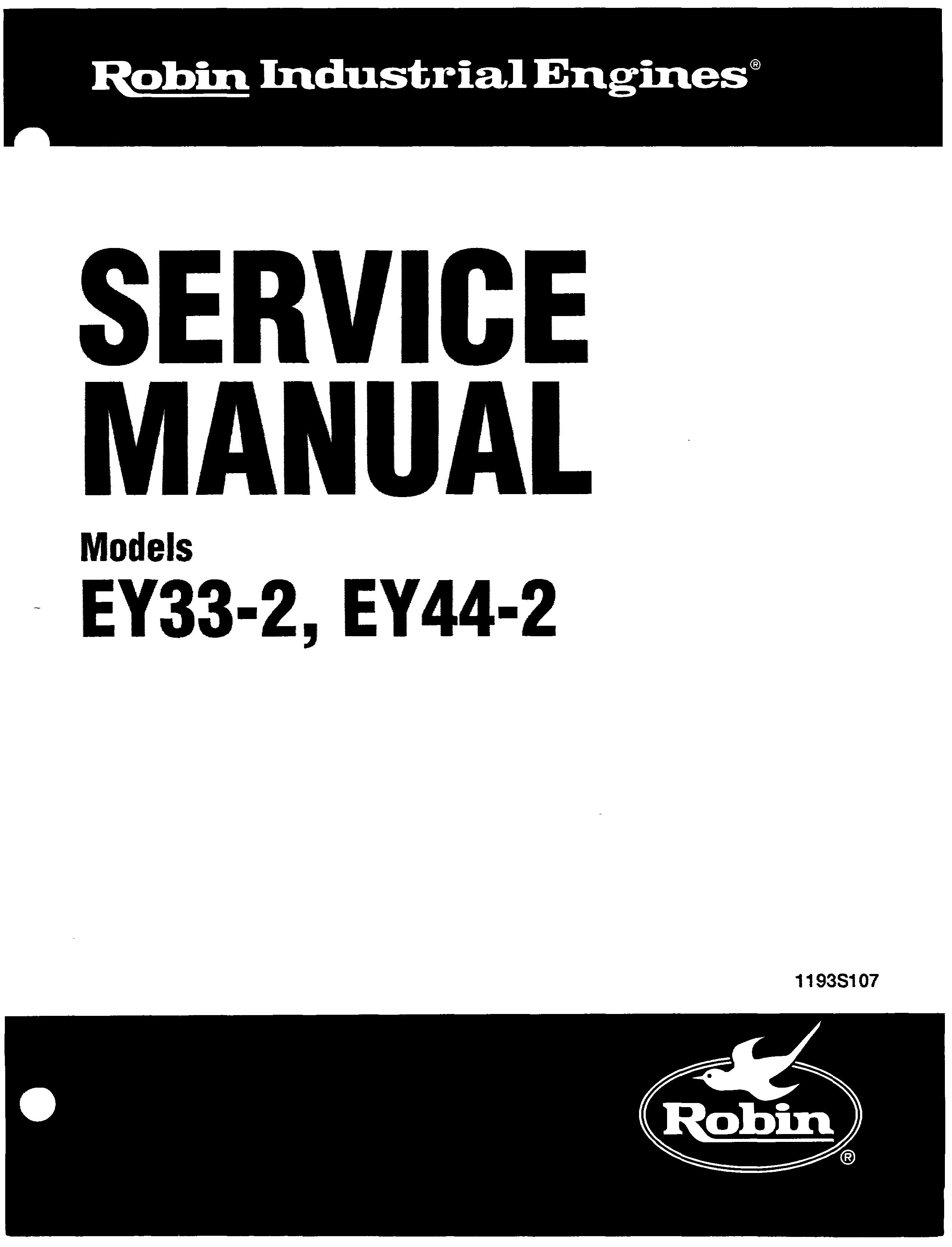 Subaru Robin Power Products EY33-2 Portable Generator User Manual