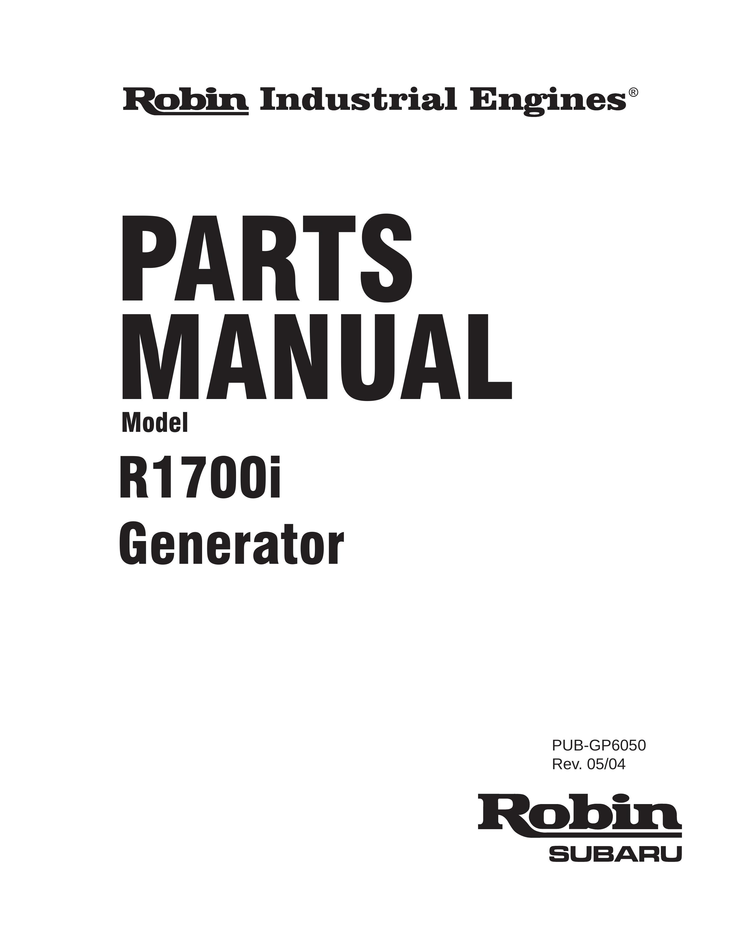 Subaru Robin Power Products PUB-GP6050 Portable Generator User Manual