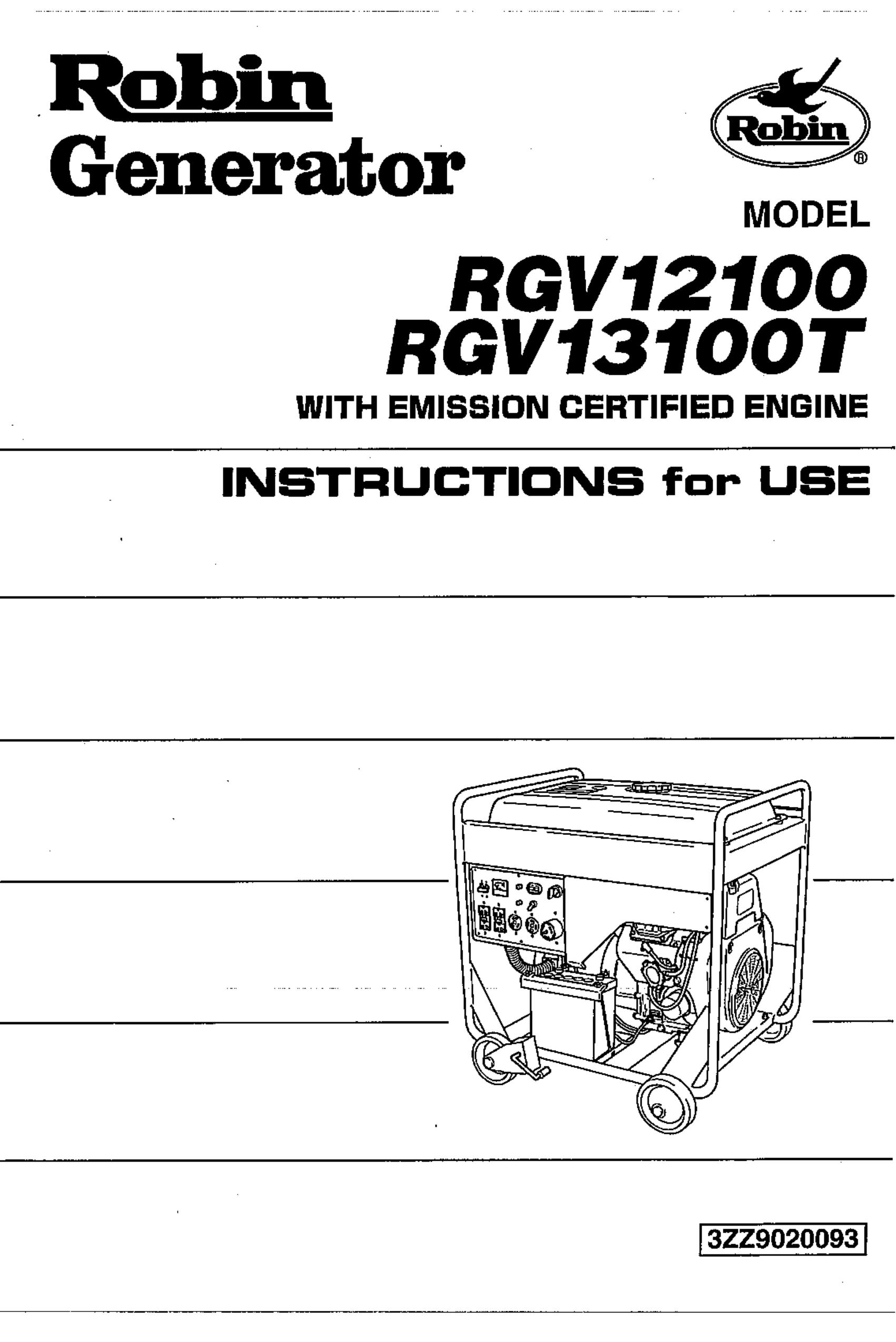 Subaru Robin Power Products R1700 Portable Generator User Manual