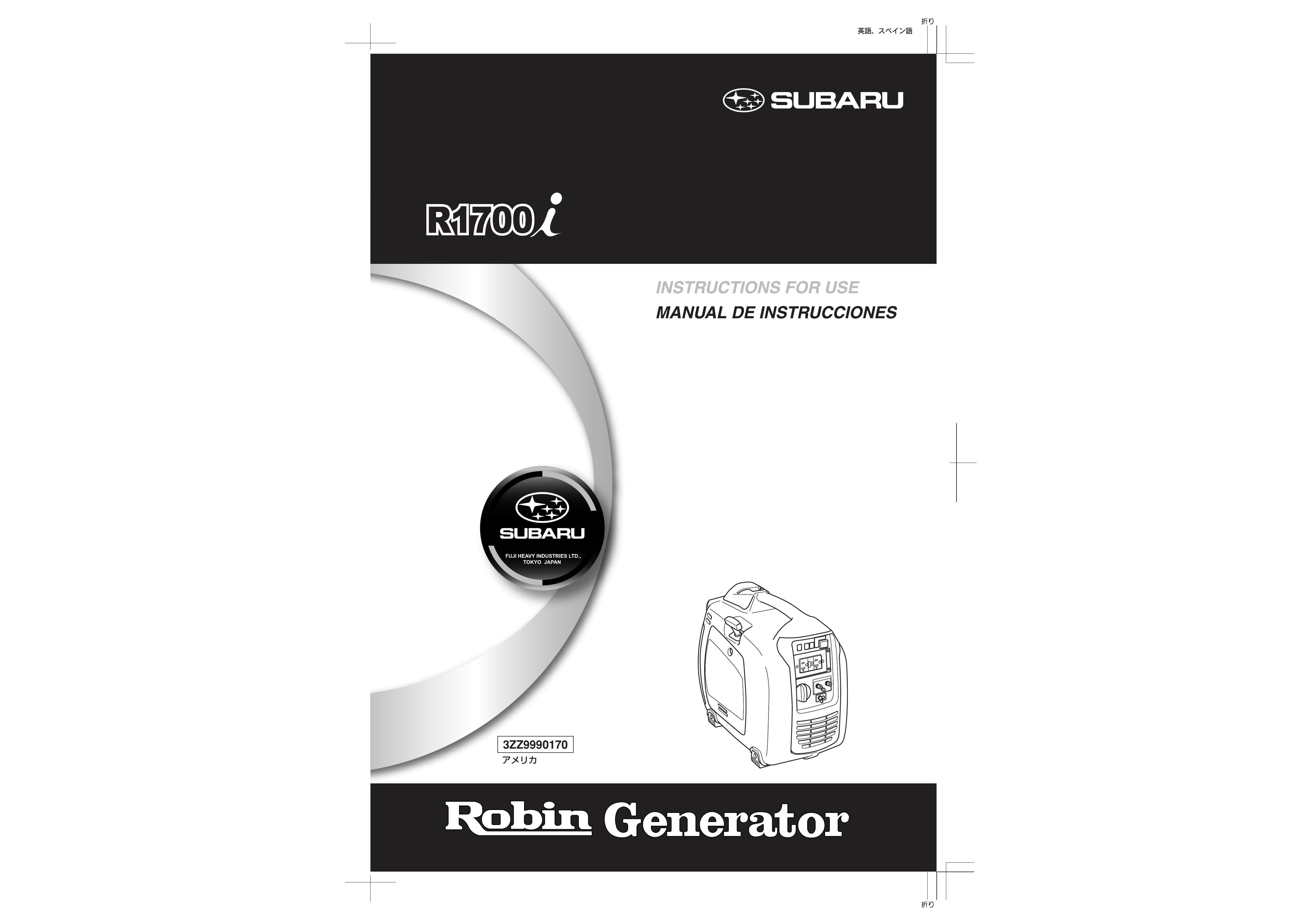 Subaru Robin Power Products R1700i Portable Generator User Manual