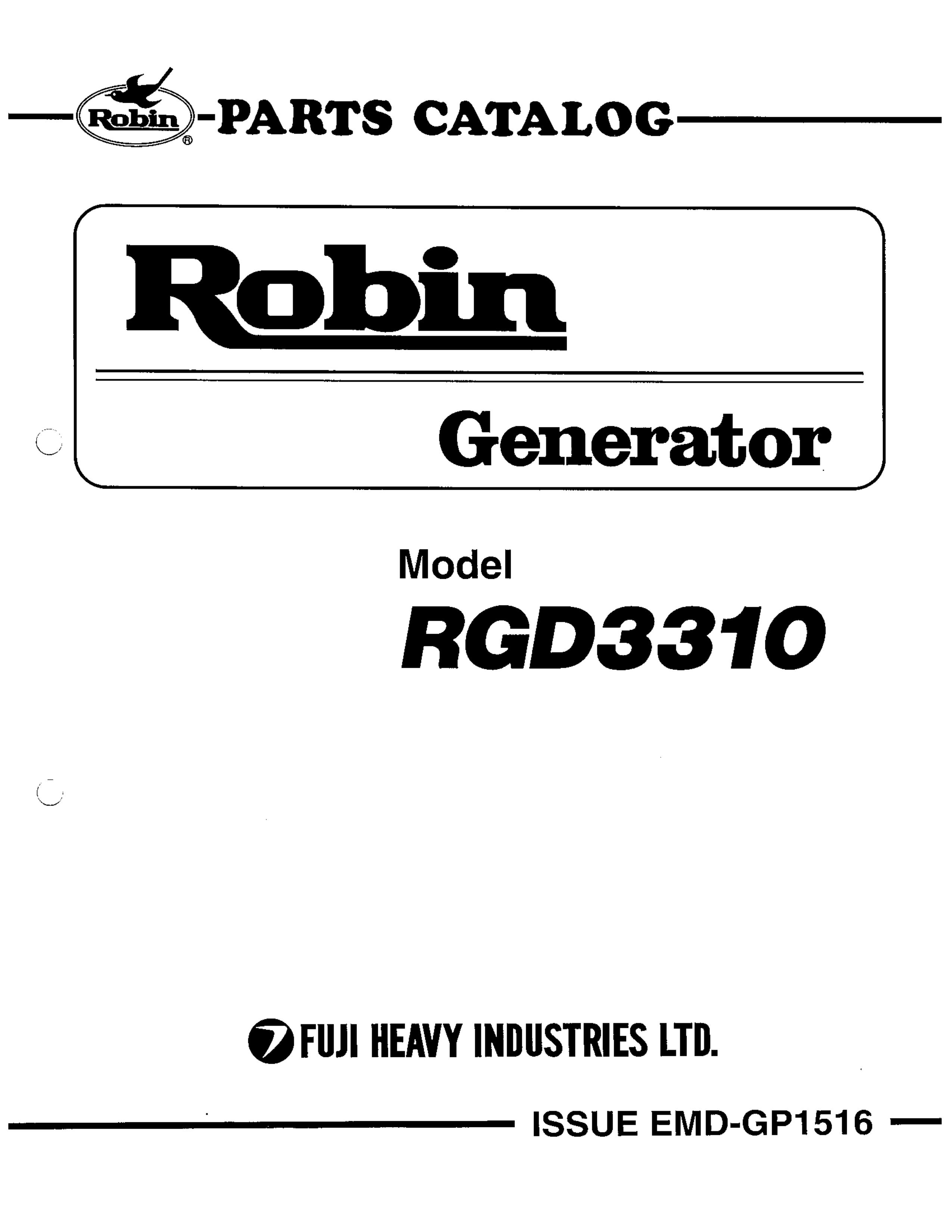 Subaru Robin Power Products RGD3310 Portable Generator User Manual