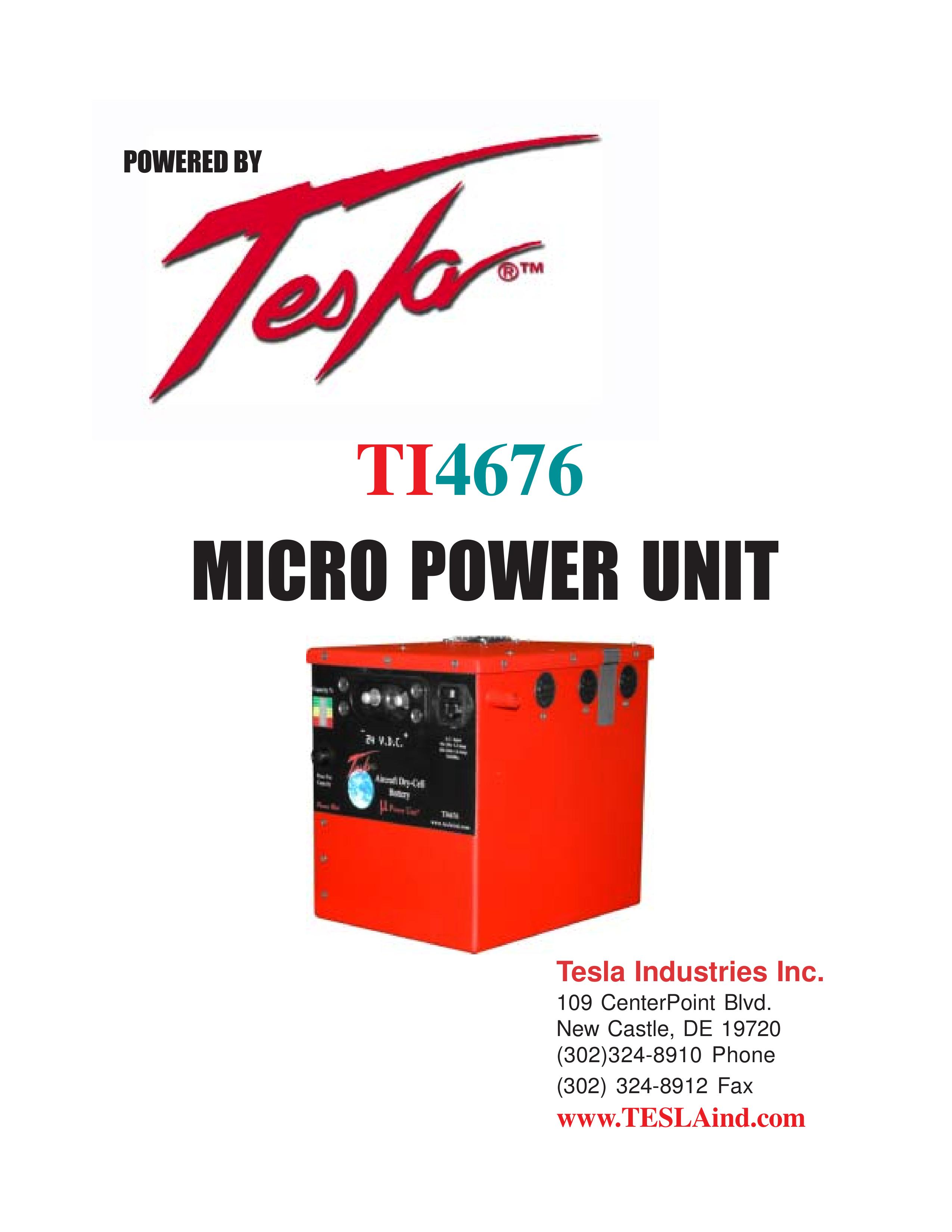 Tesla TI4676 Portable Generator User Manual