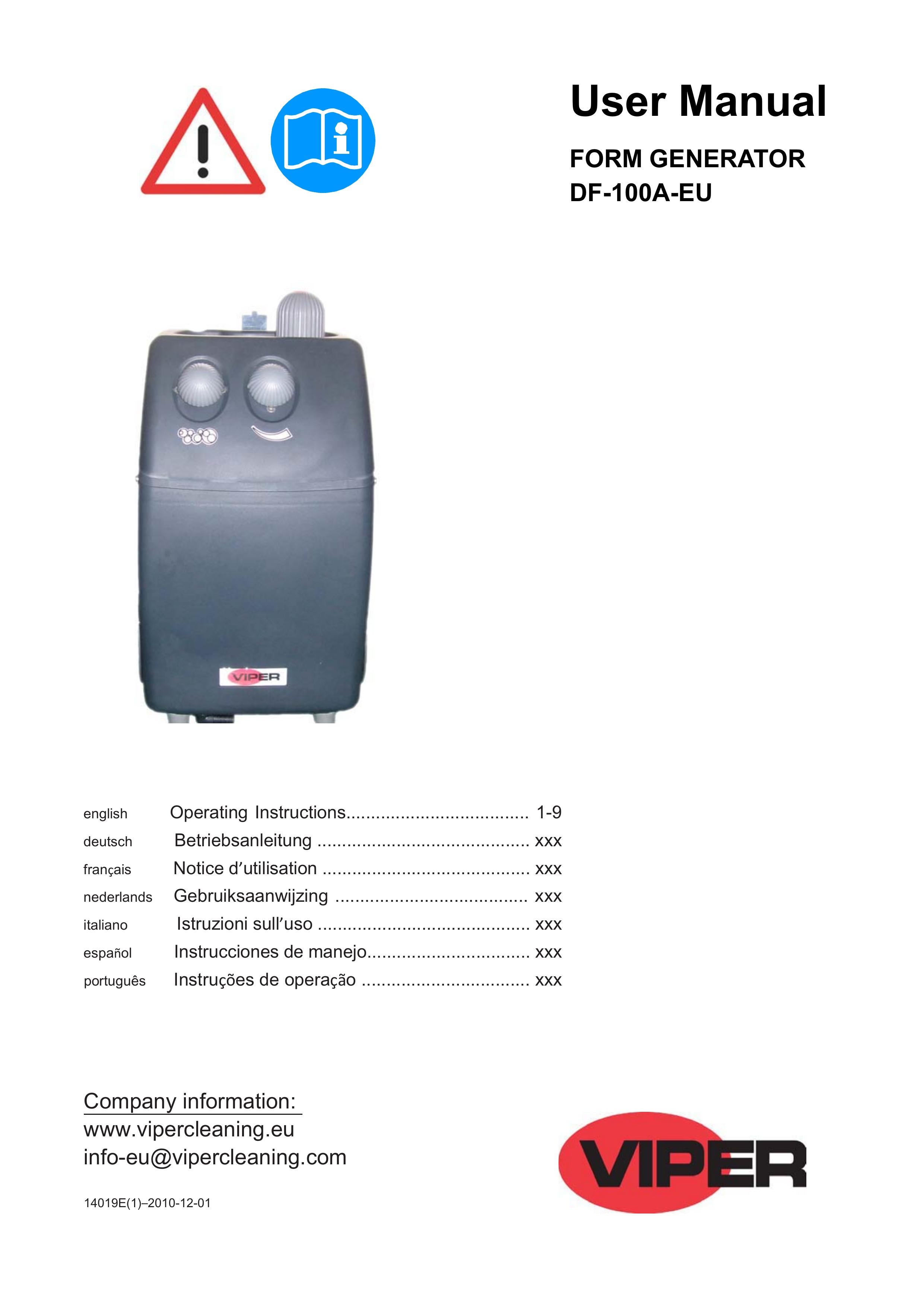 Viper DF-100A-EU Portable Generator User Manual