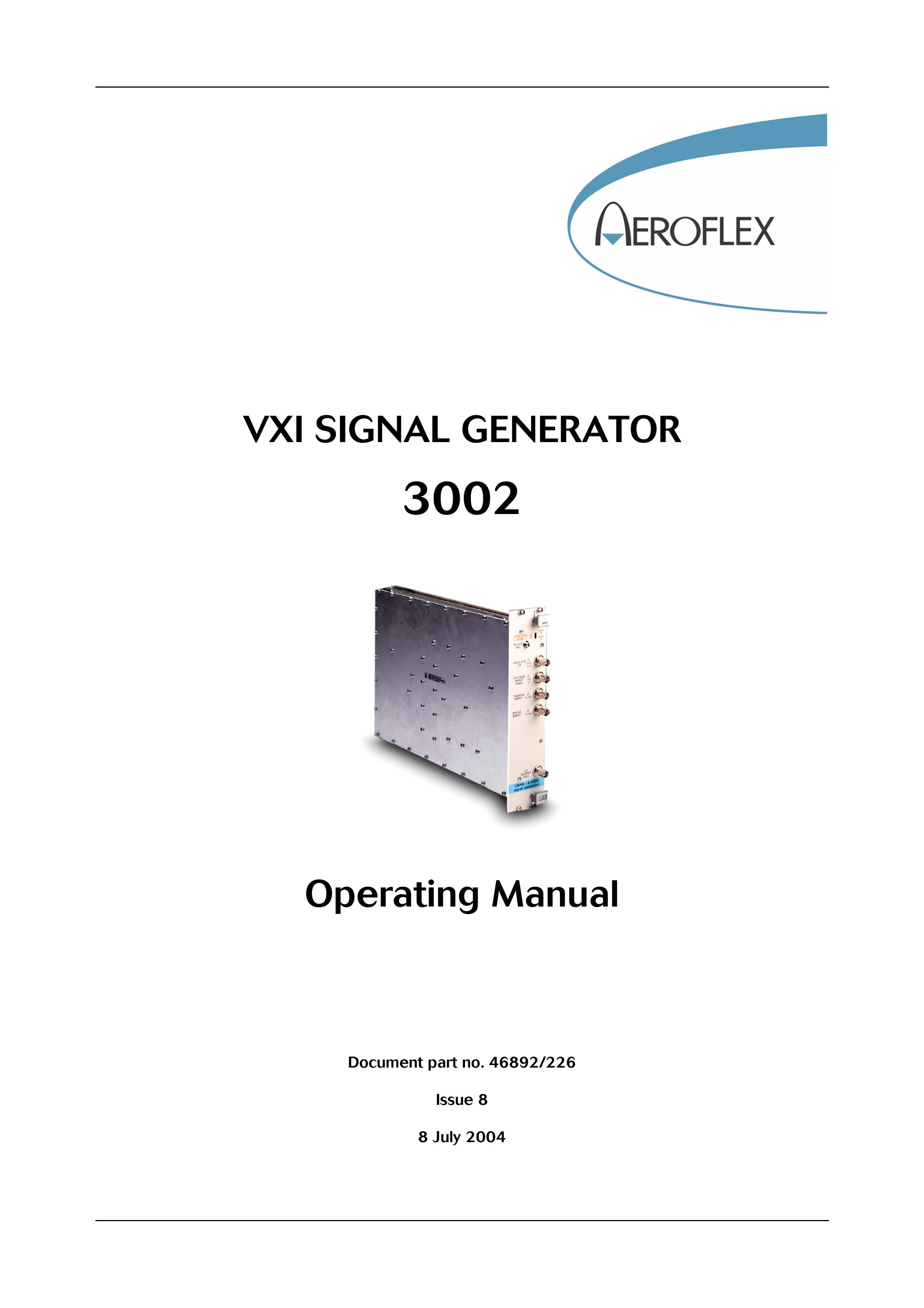 VXI 3002 Portable Generator User Manual