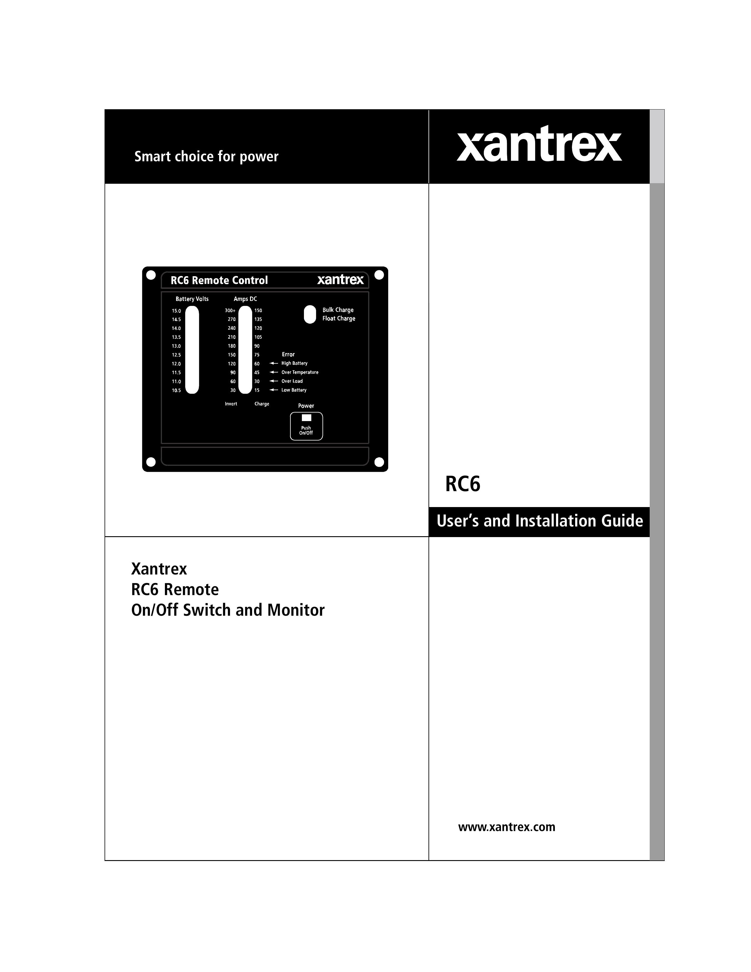 Xantrex Technology RC6 Portable Generator User Manual