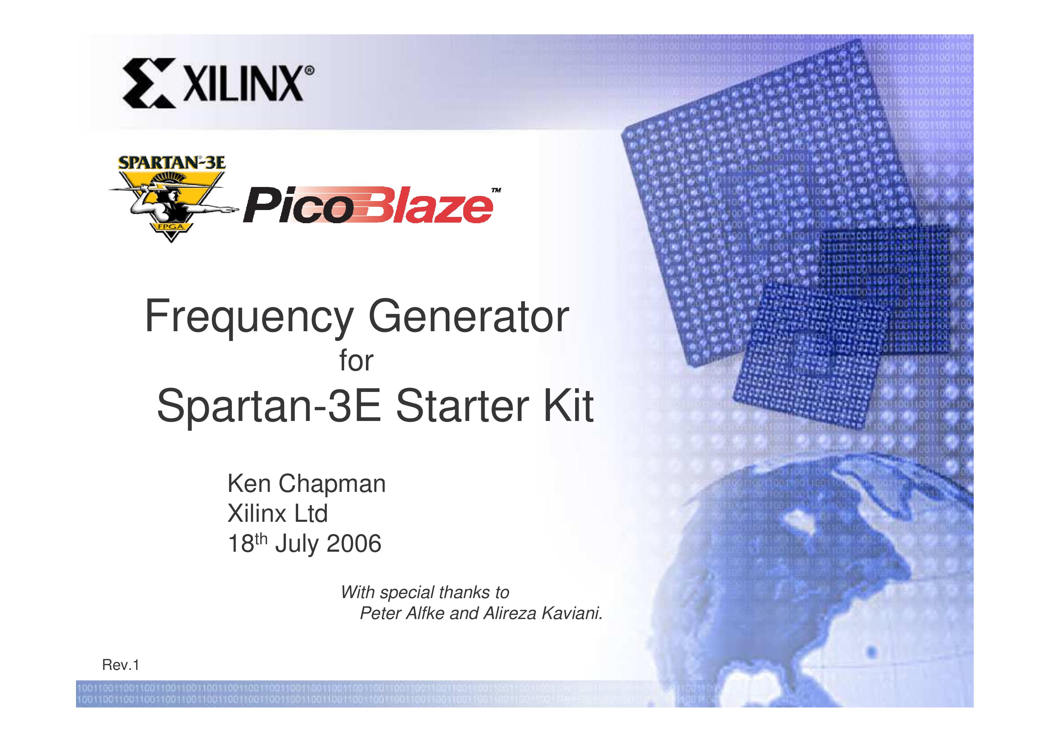 Xilinx Frequency Generator Portable Generator User Manual