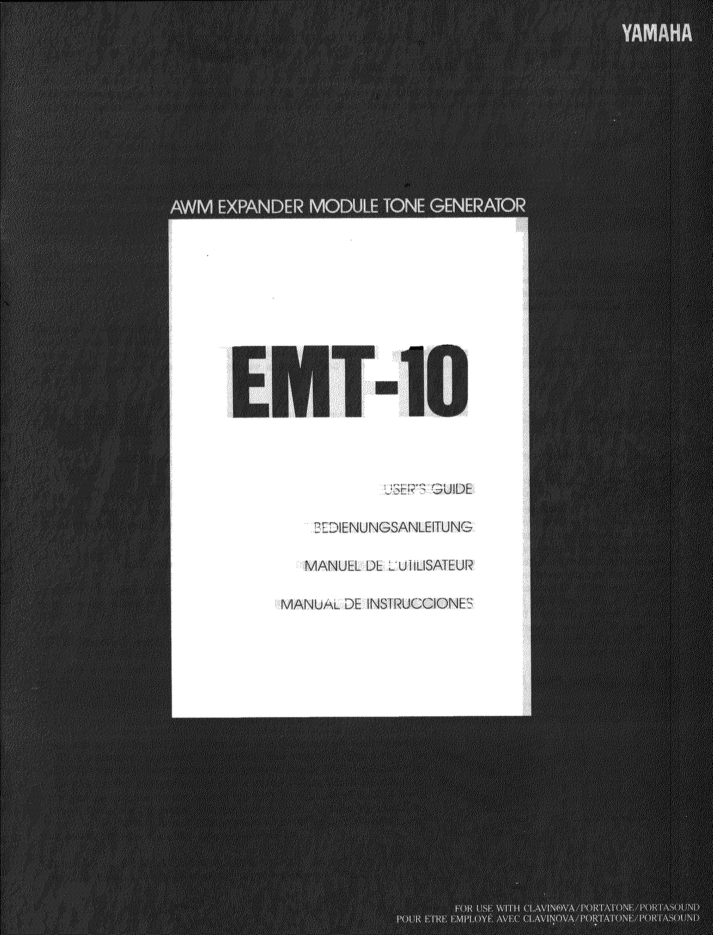 Yamaha EMT-10 Portable Generator User Manual
