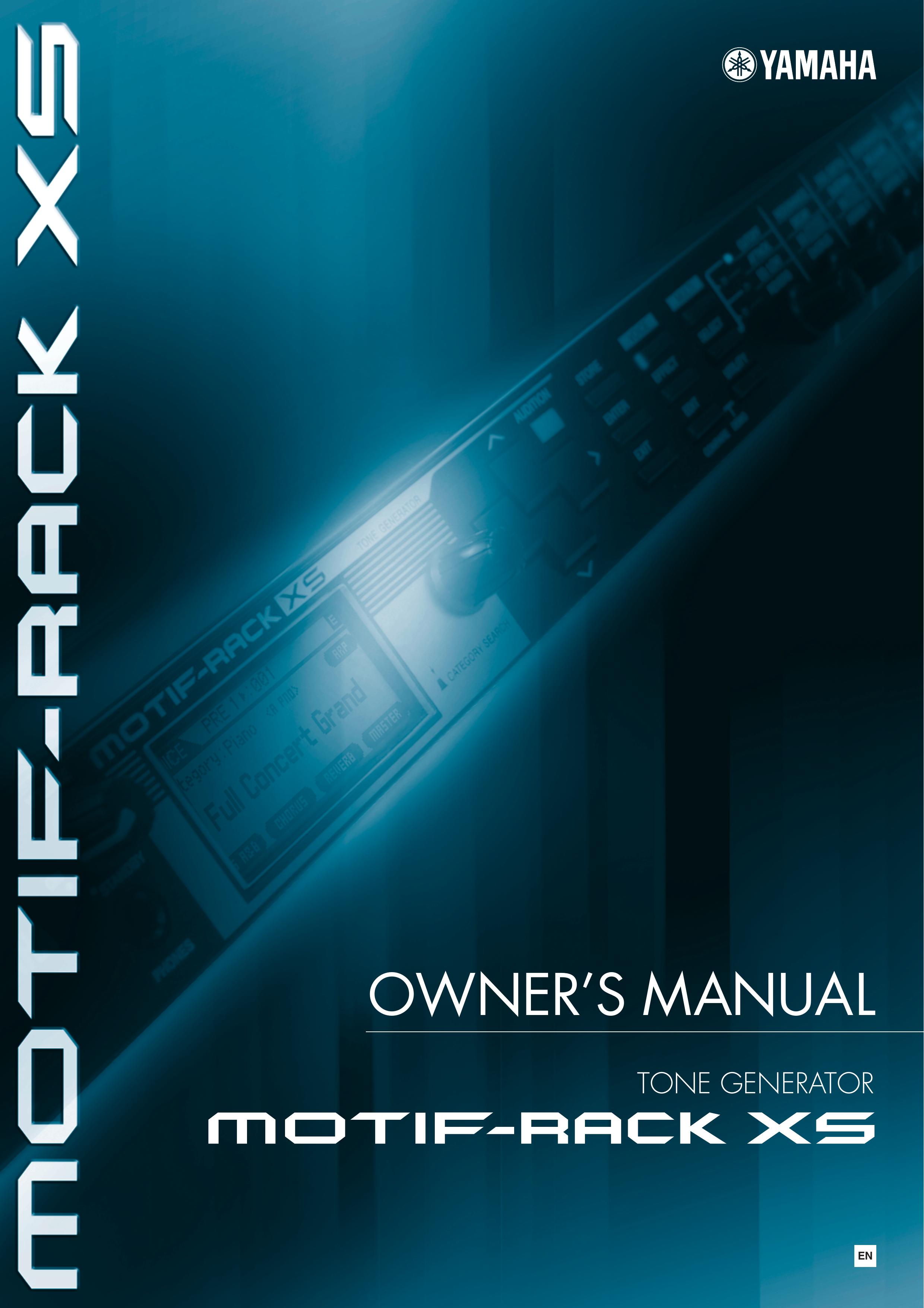 Yamaha MOTIF-RACK XS Portable Generator User Manual
