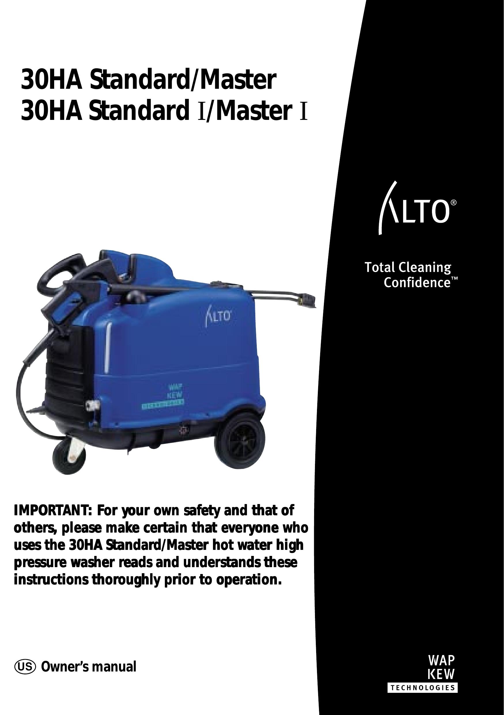 Alto-Shaam 30HA STANDARD I/MASTER I Pressure Washer User Manual