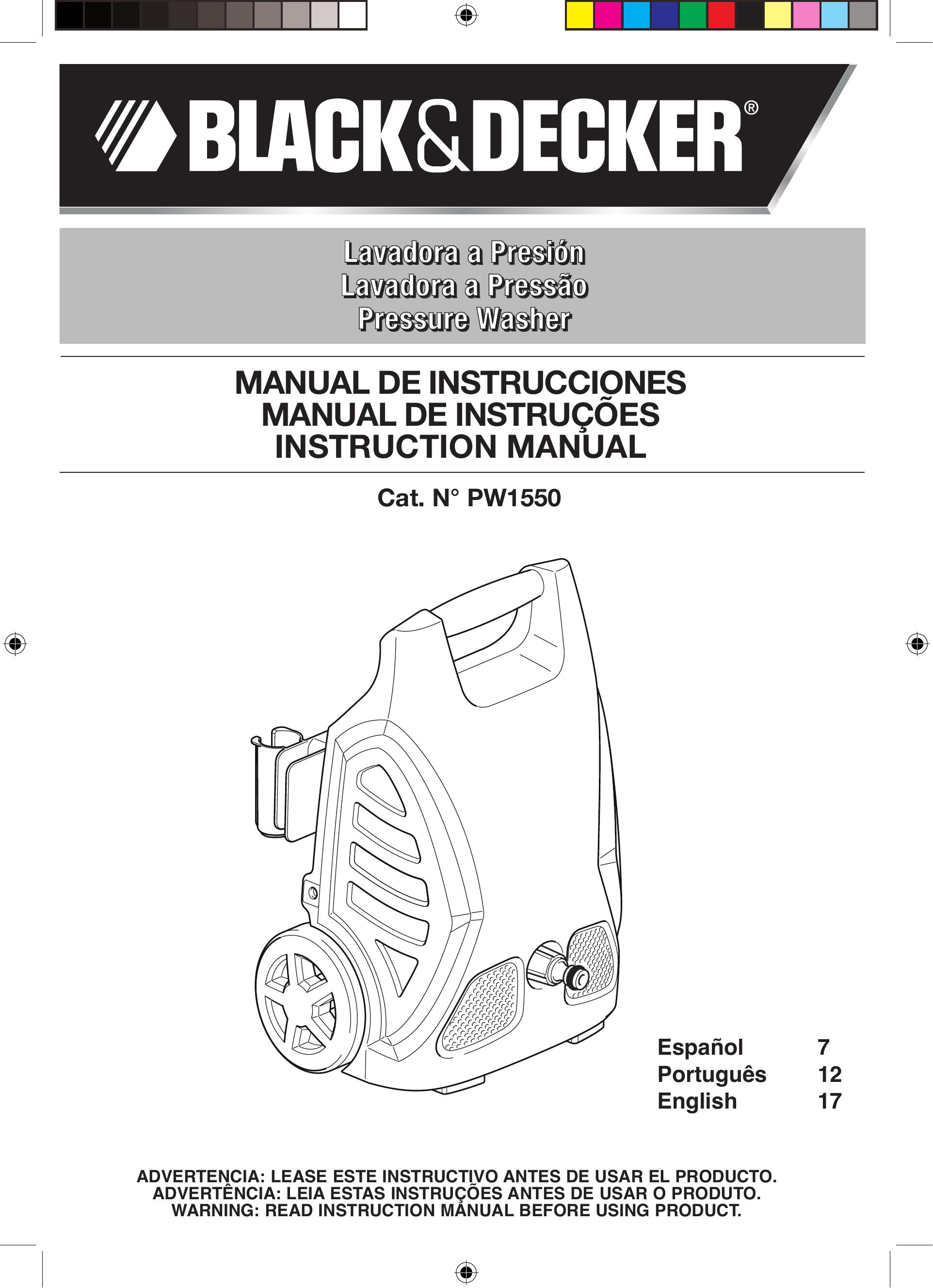 Black & Decker 662275-02 Pressure Washer User Manual