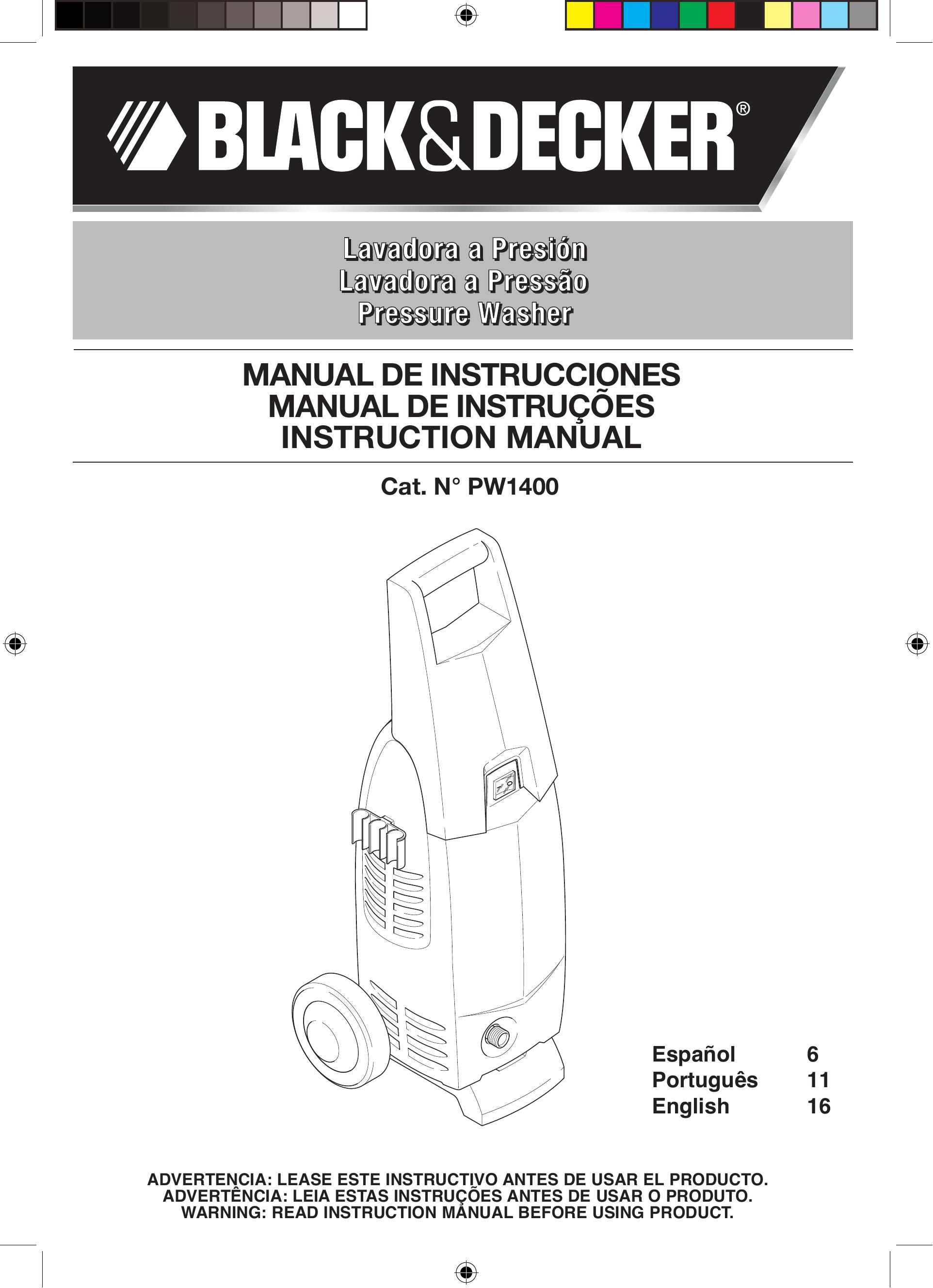 Black & Decker 662275-03 Pressure Washer User Manual