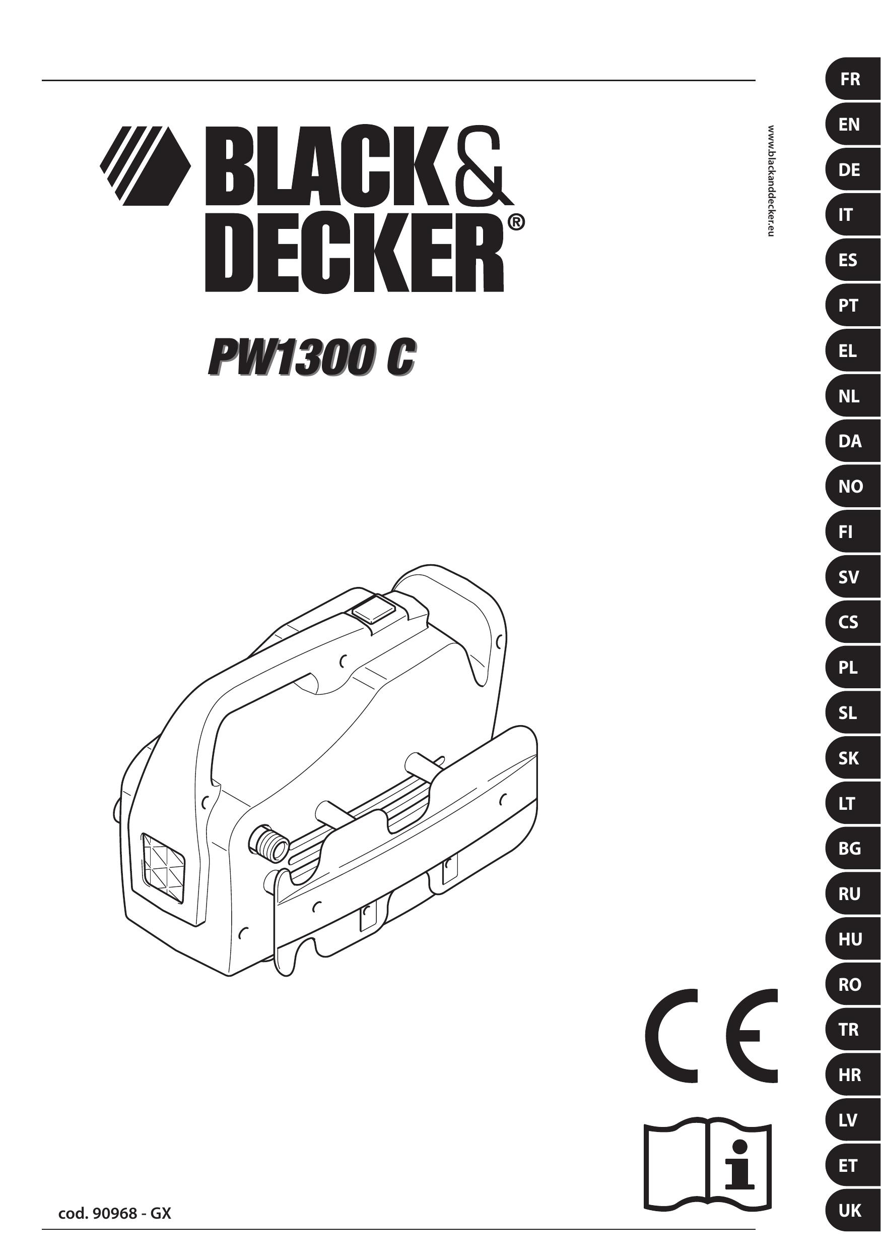 Black & Decker PW1300 Pressure Washer User Manual