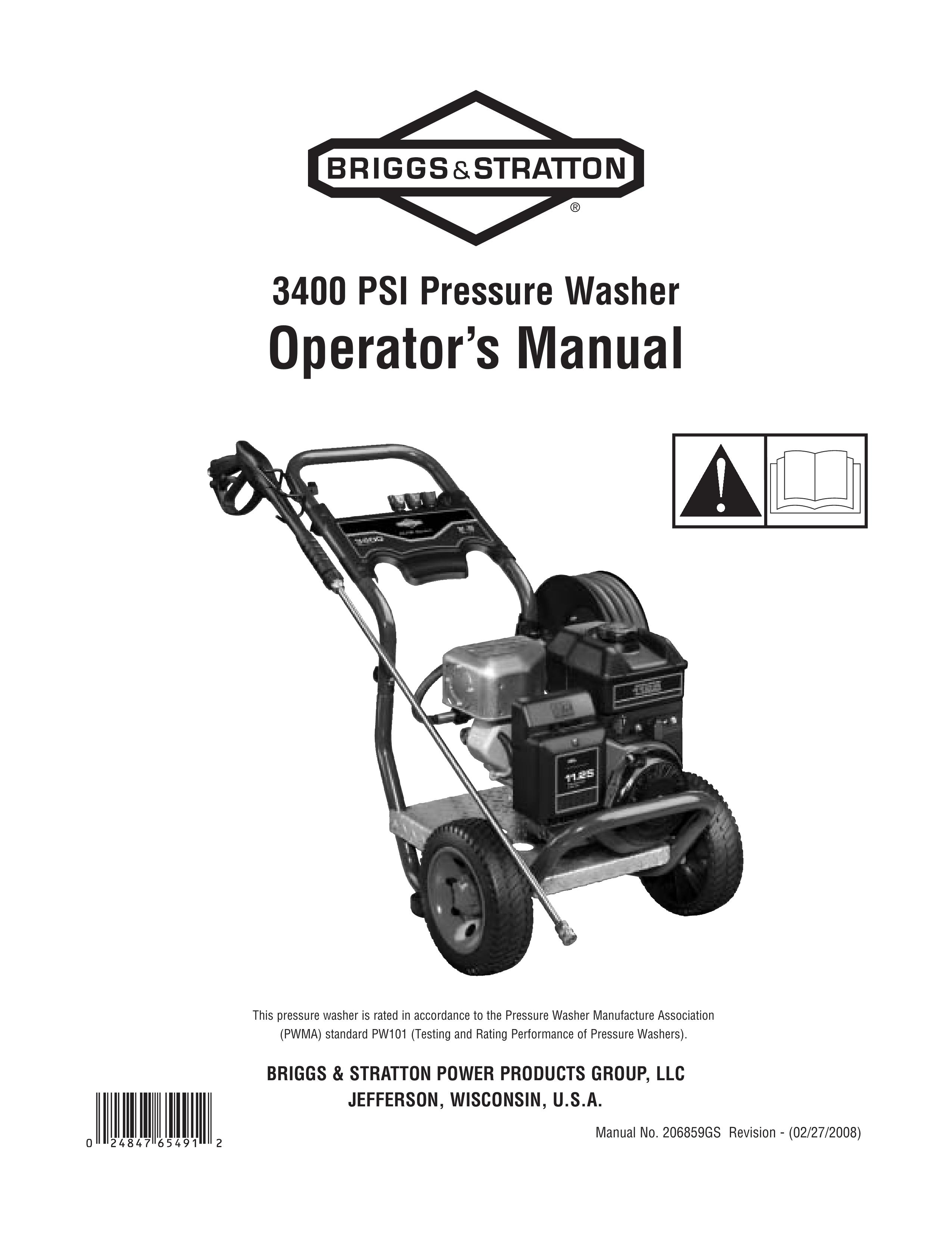 Briggs & Stratton 020252 Pressure Washer User Manual