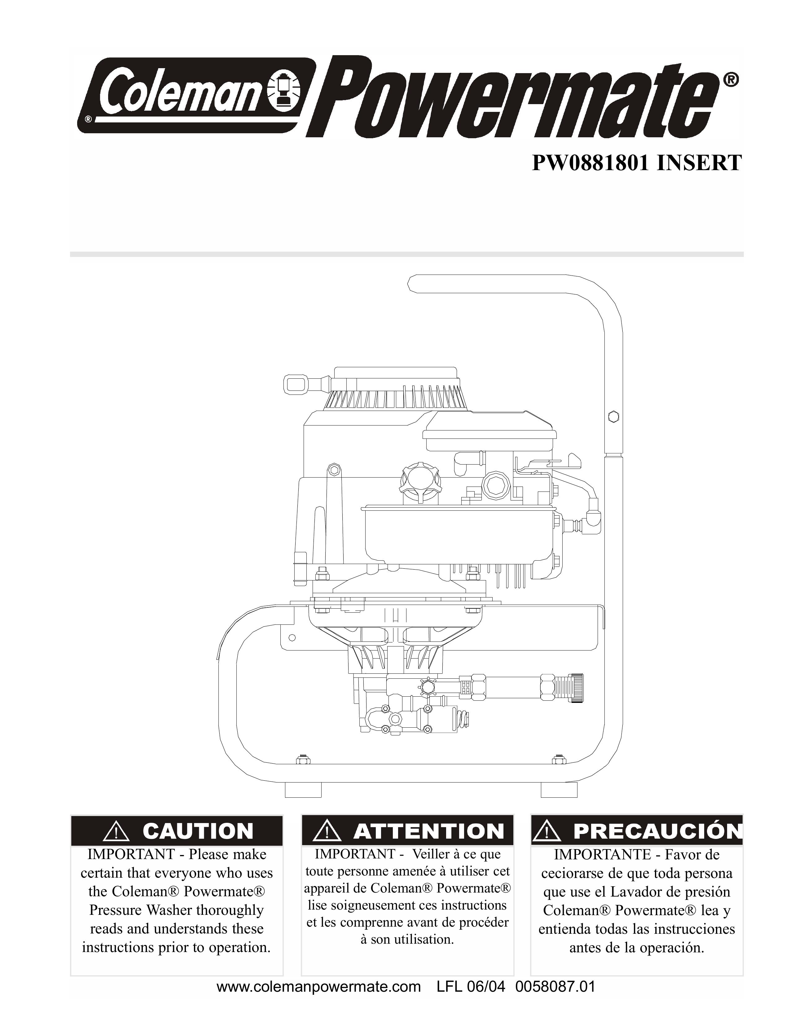 Calvin Klein PW0881801 Pressure Washer User Manual