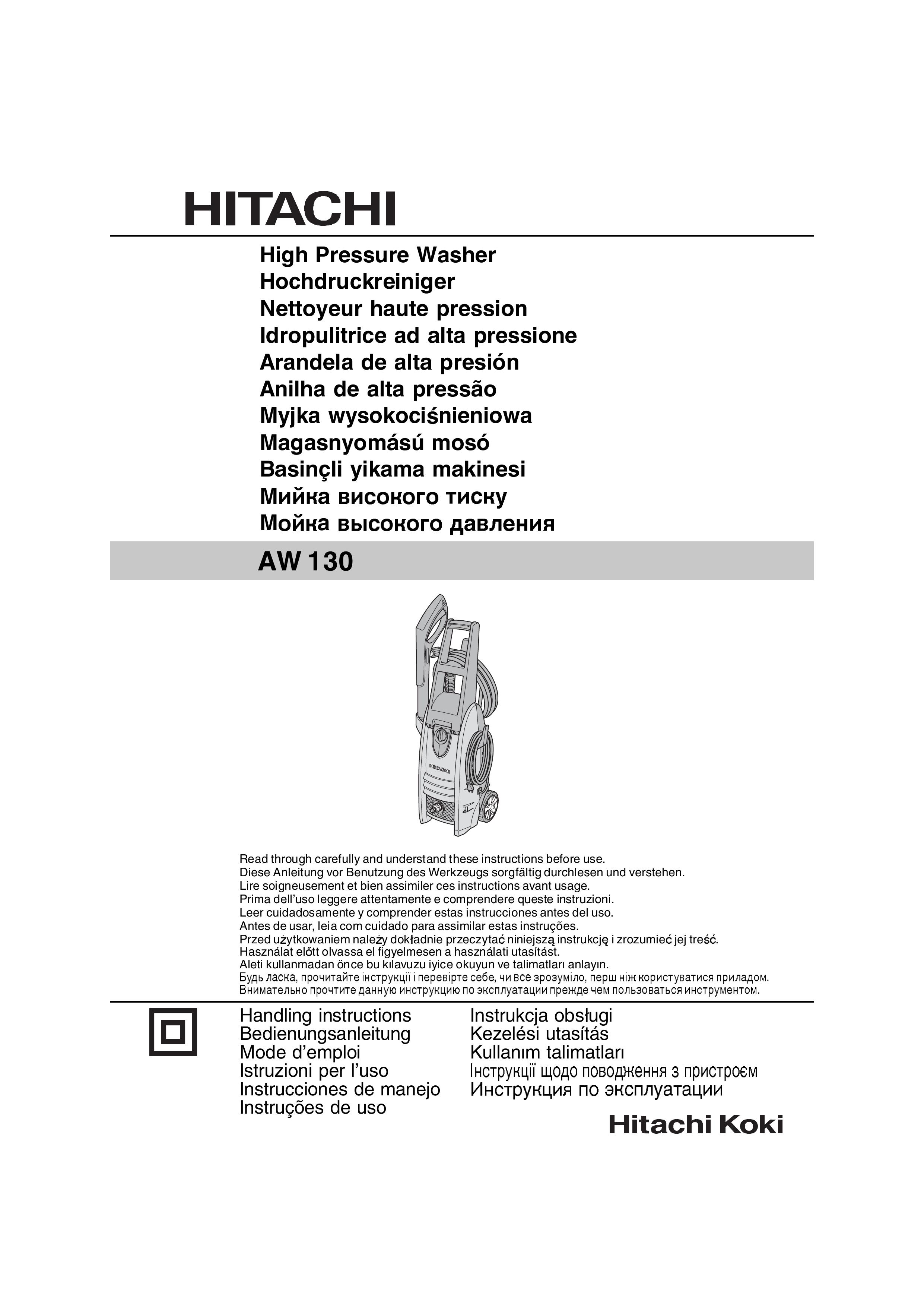 Hitachi AW 130 Pressure Washer User Manual