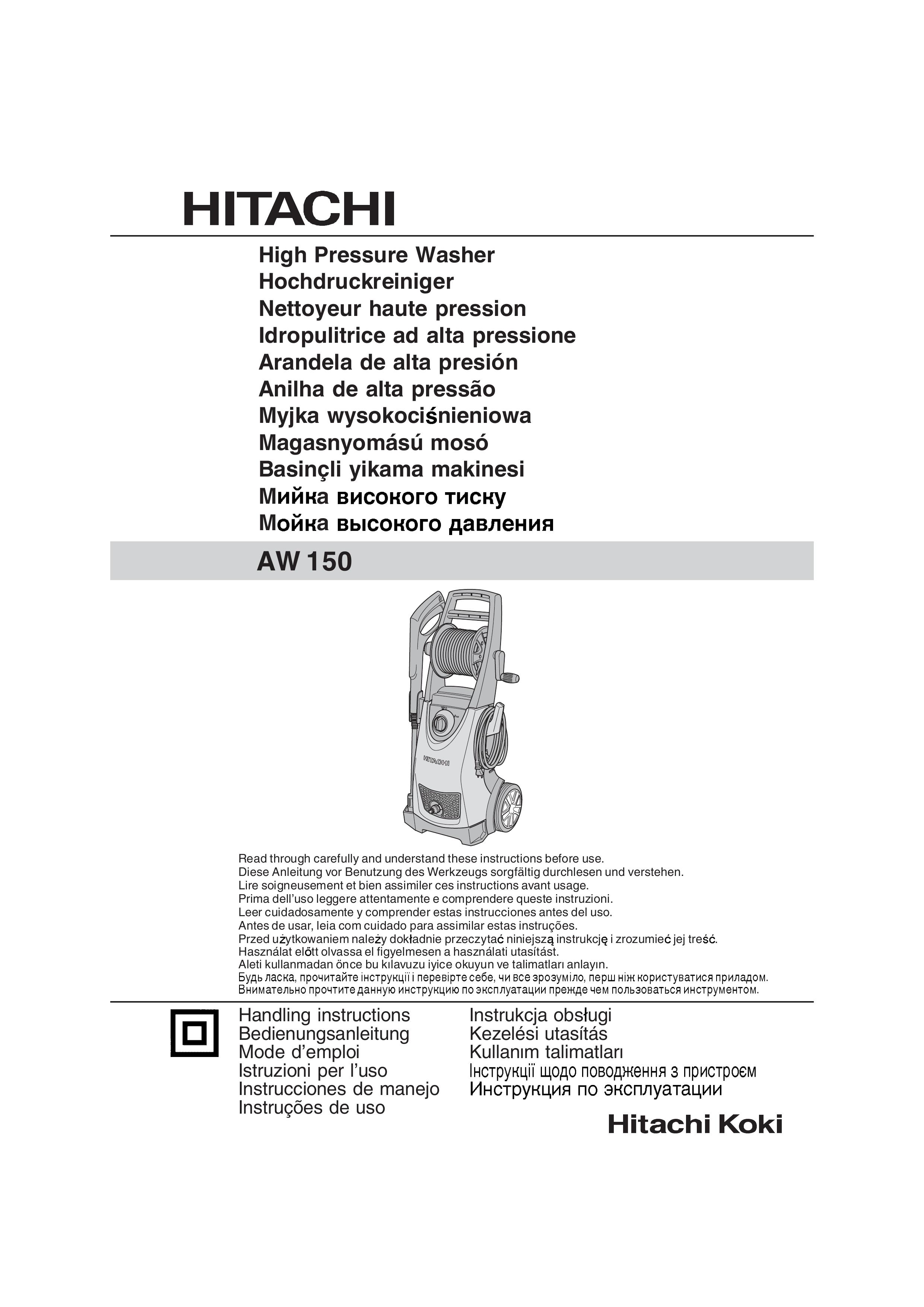 Hitachi Koki USA AW 150 Pressure Washer User Manual