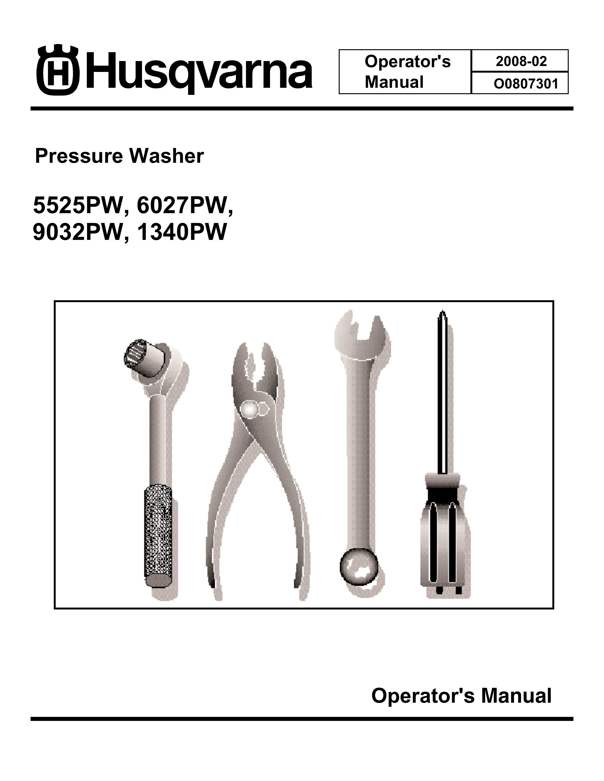 Husqvarna 6027PW Pressure Washer User Manual