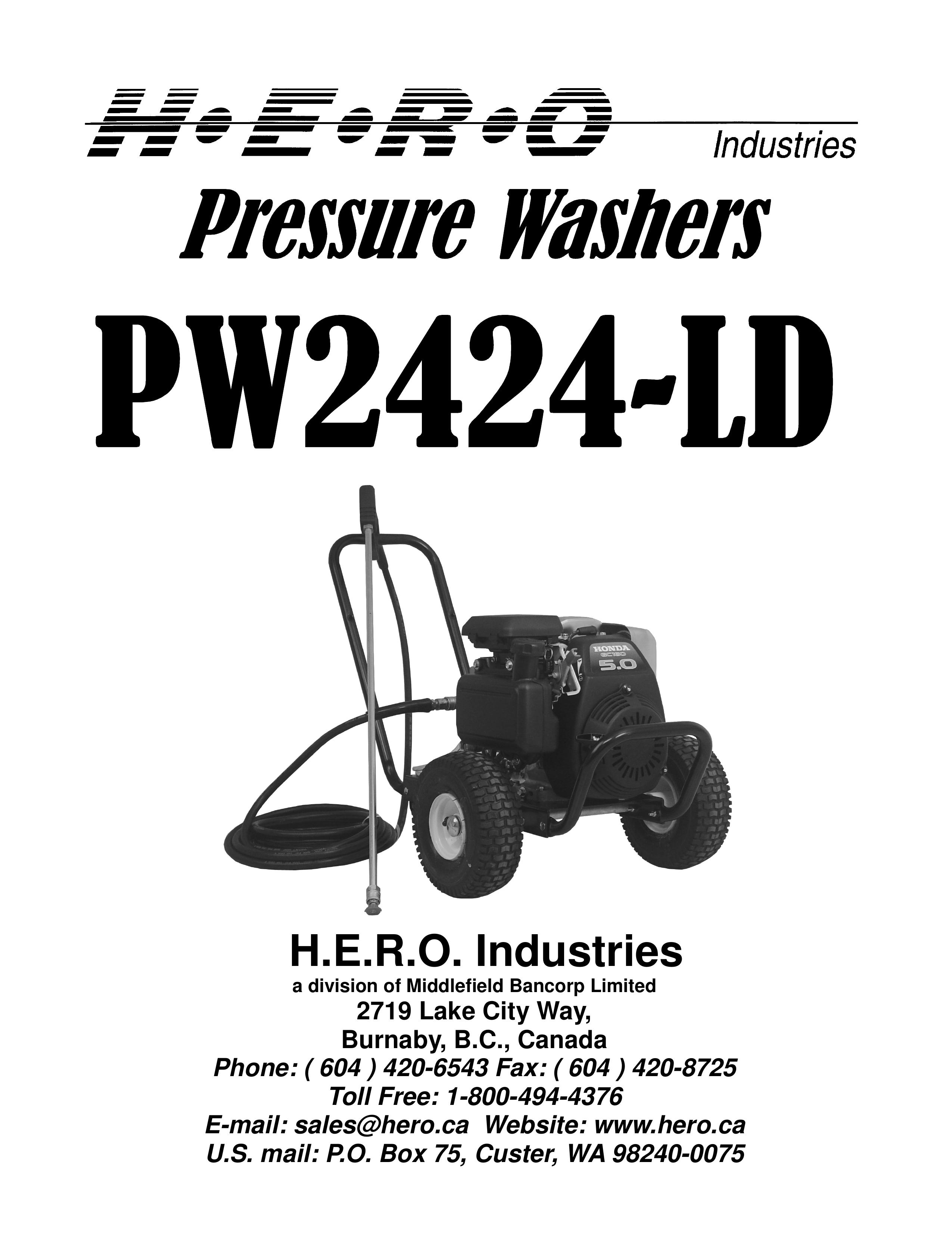 I.C.T.C. Holdings Corporation PW2424-LD Pressure Washer User Manual