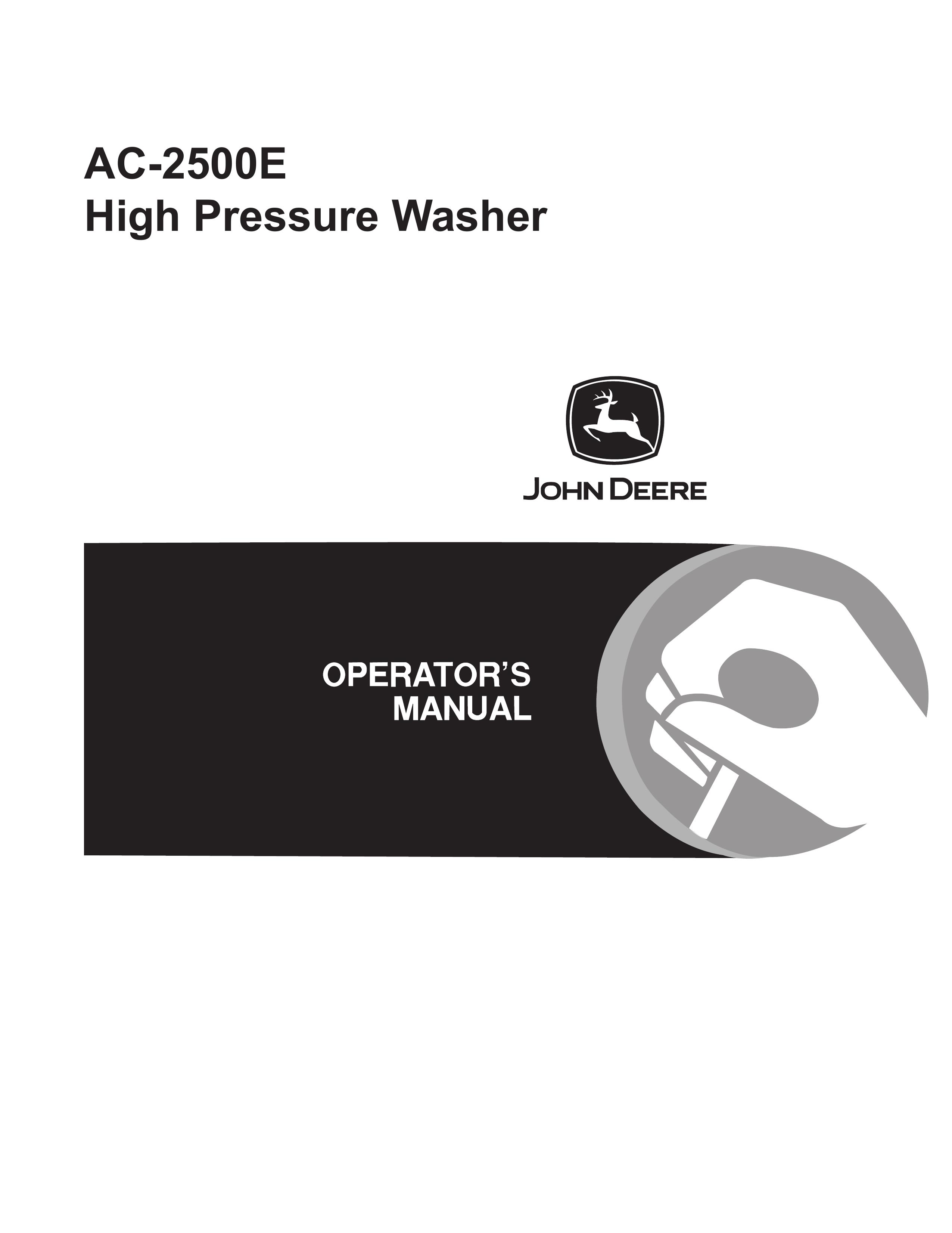 John Deere AC-2500E Pressure Washer User Manual