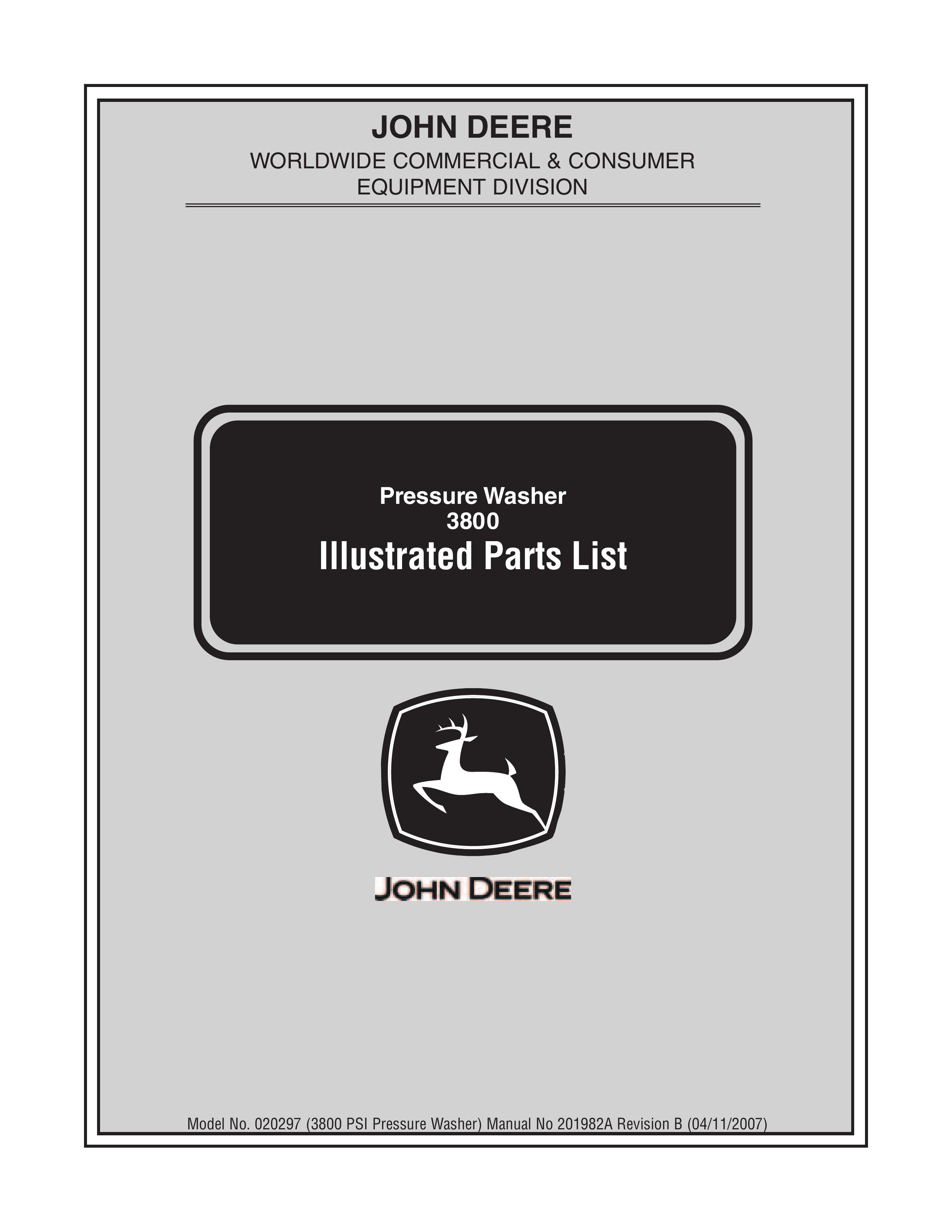 John Deere john deere pressure washer Pressure Washer User Manual