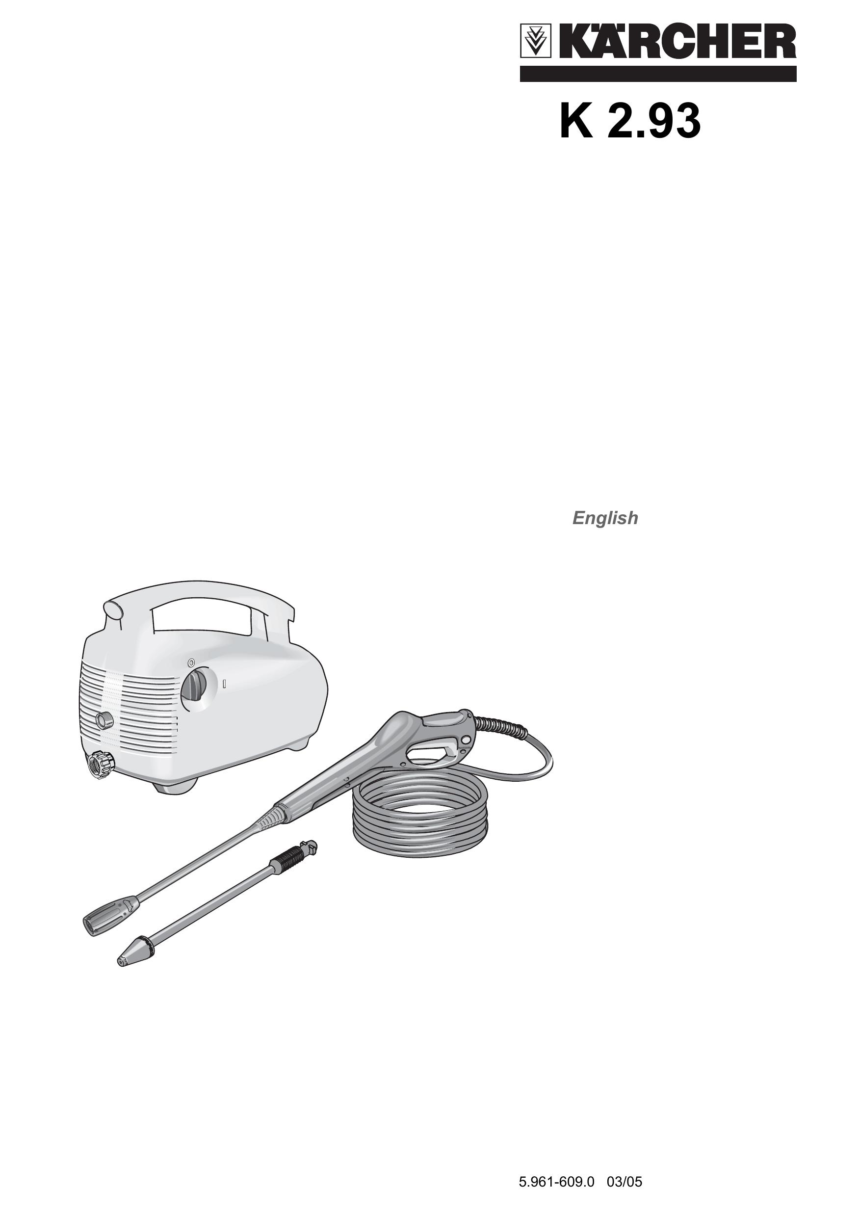 Karcher 5.961-609.0 Pressure Washer User Manual
