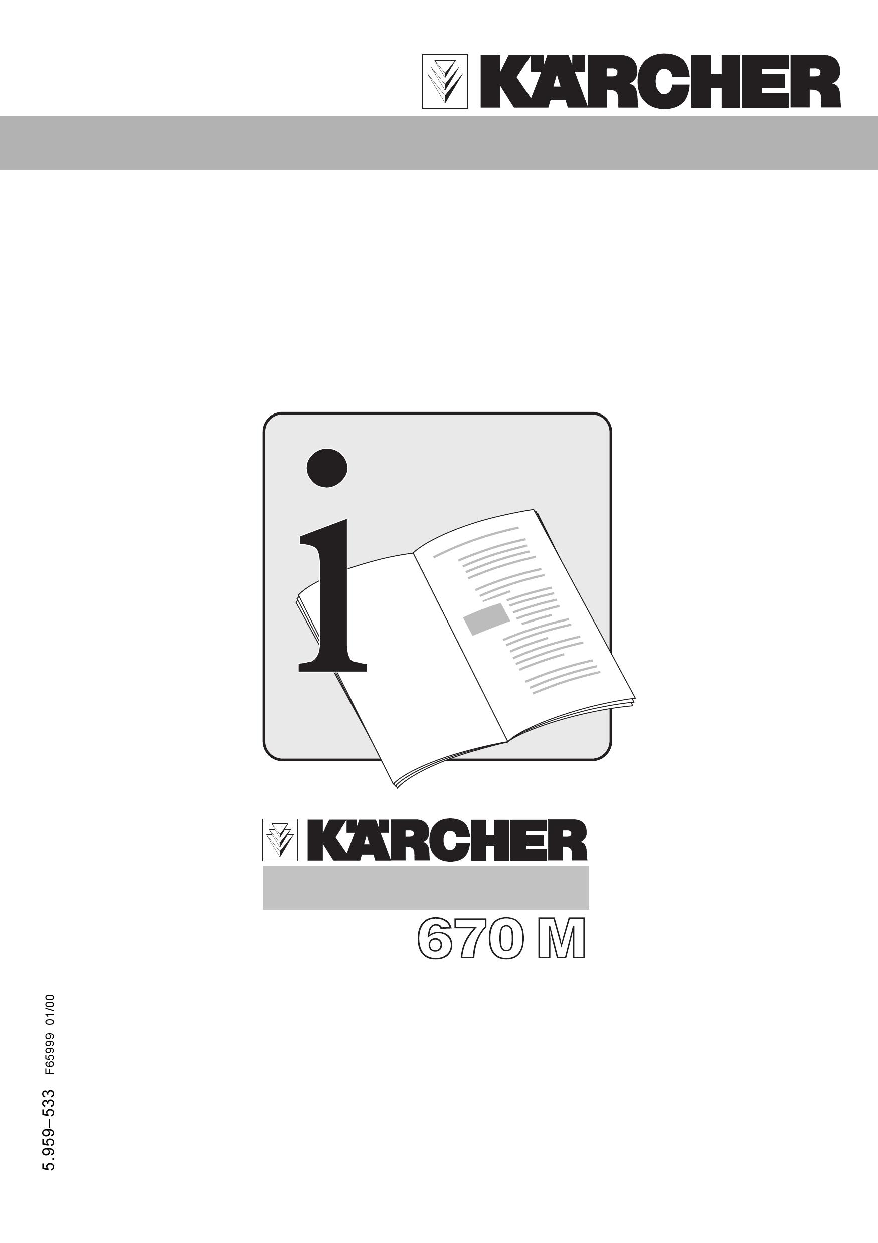 Karcher 670M Pressure Washer User Manual