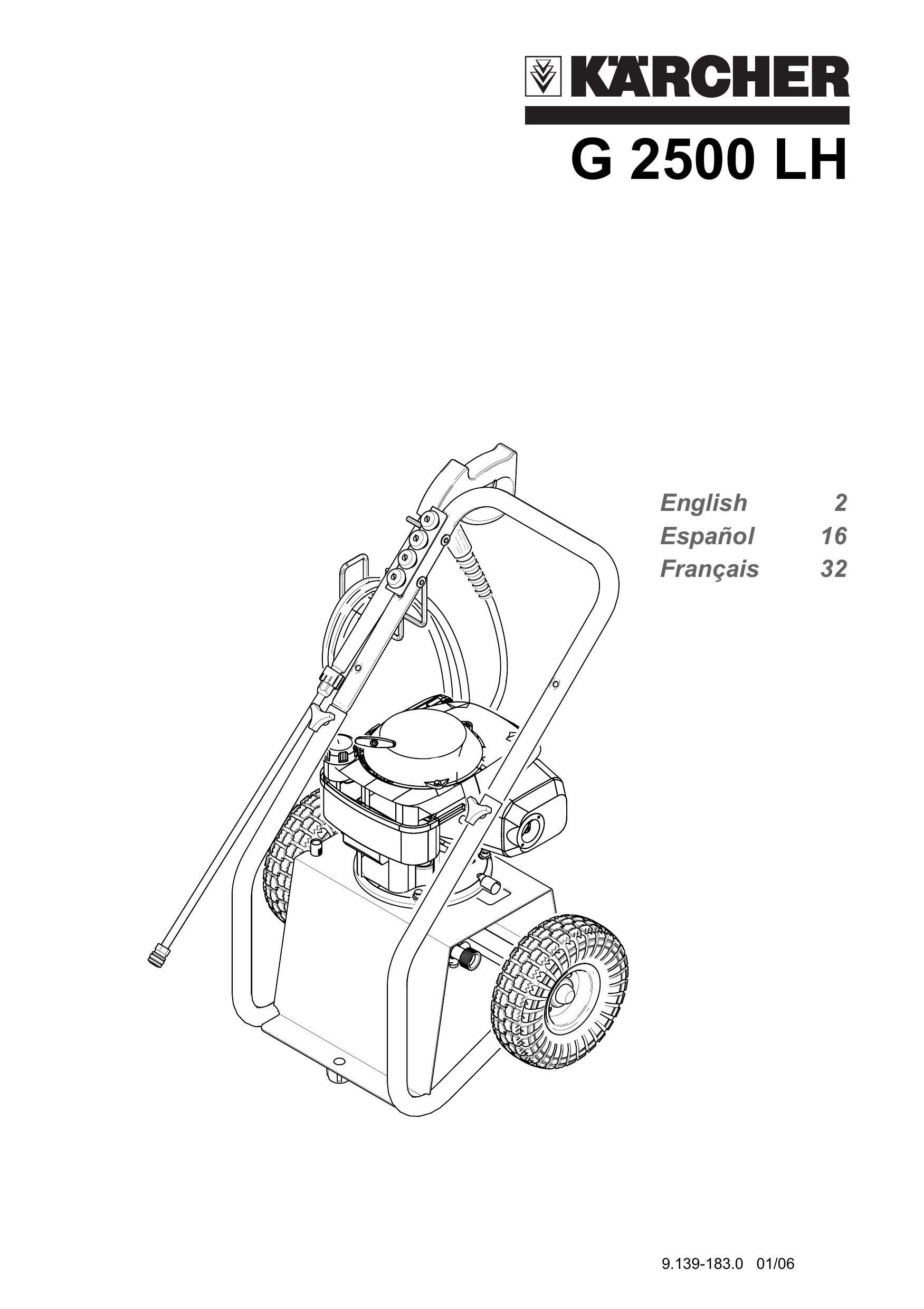 Karcher G 2500 LH Pressure Washer User Manual