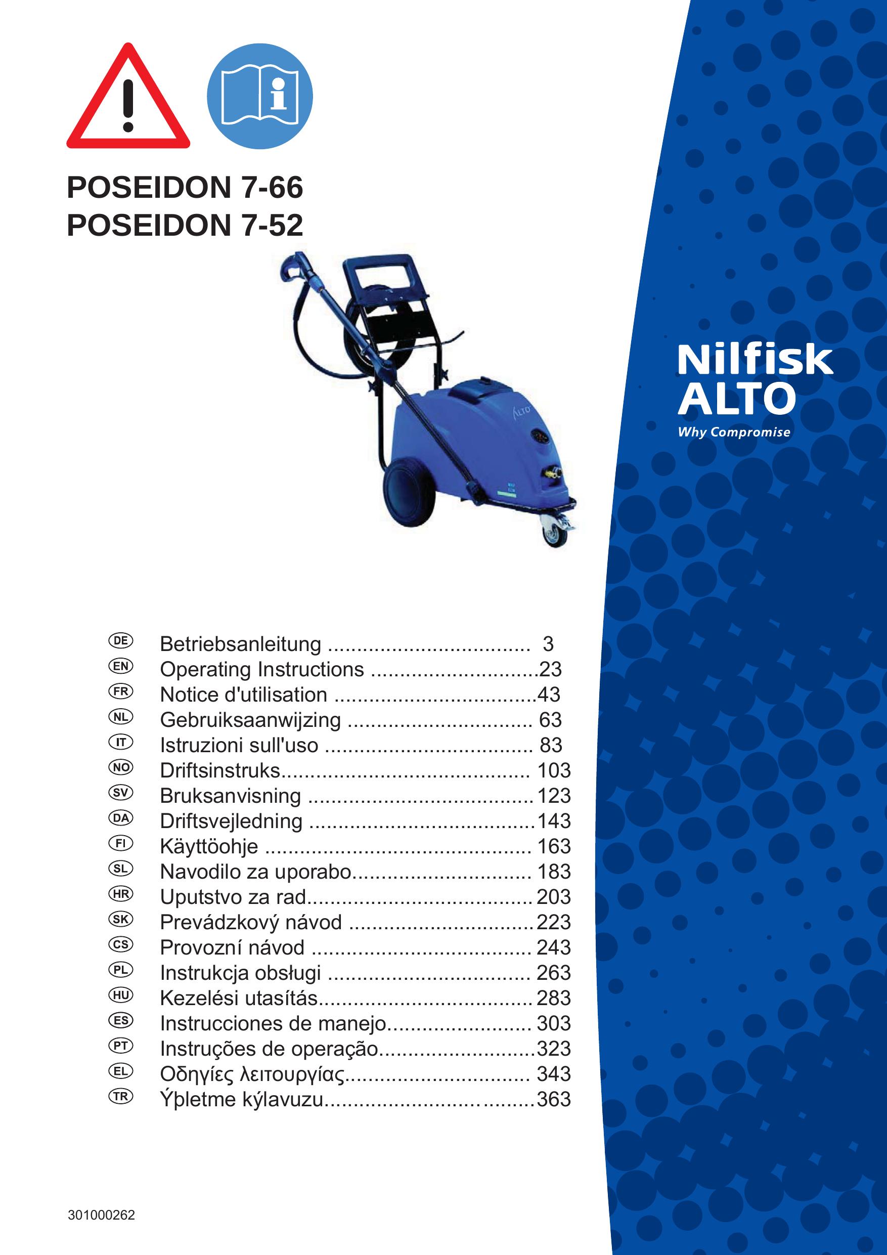 Nilfisk-ALTO POSEIDON 7-66 Pressure Washer User Manual