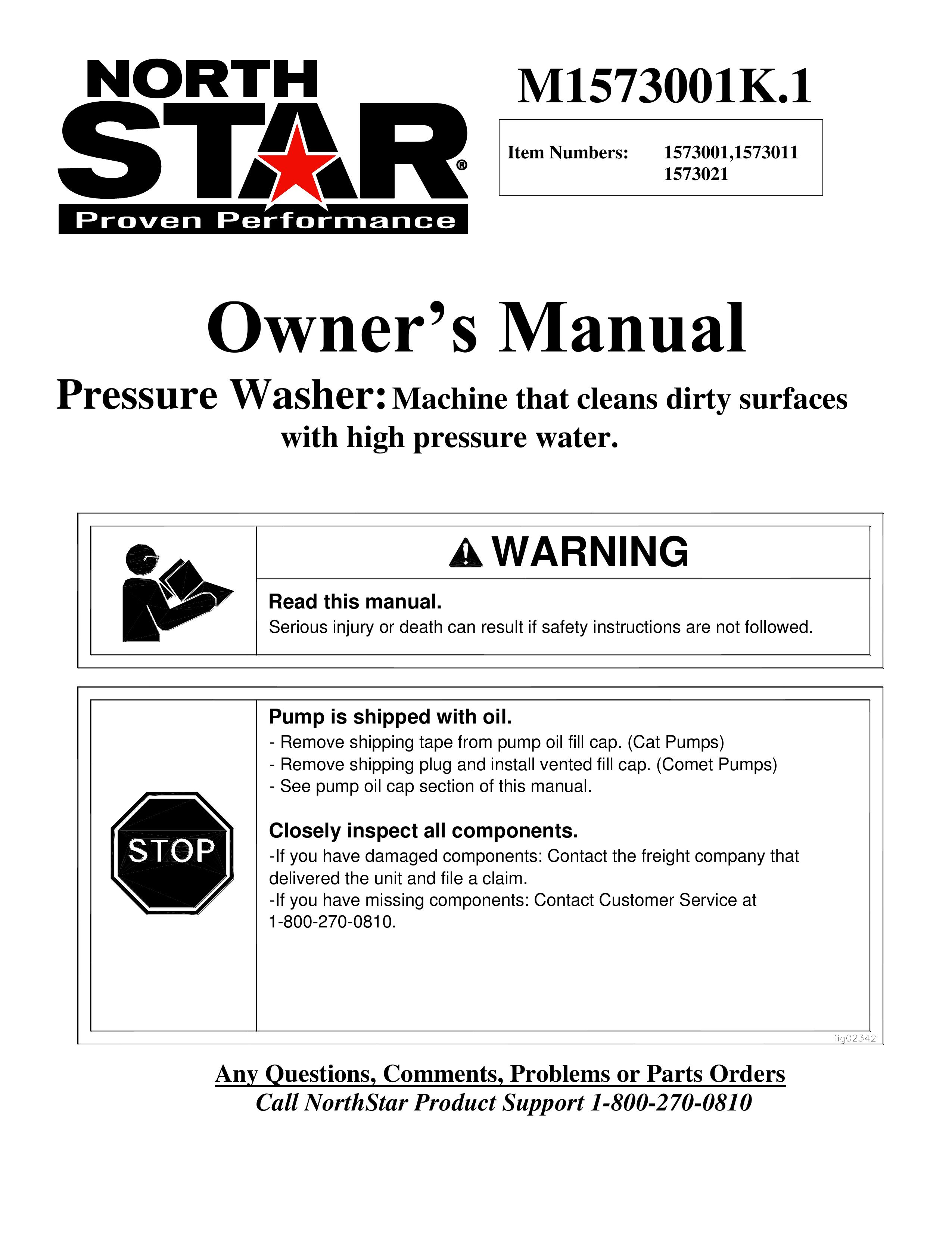 North Star M1573001K.1 Pressure Washer User Manual