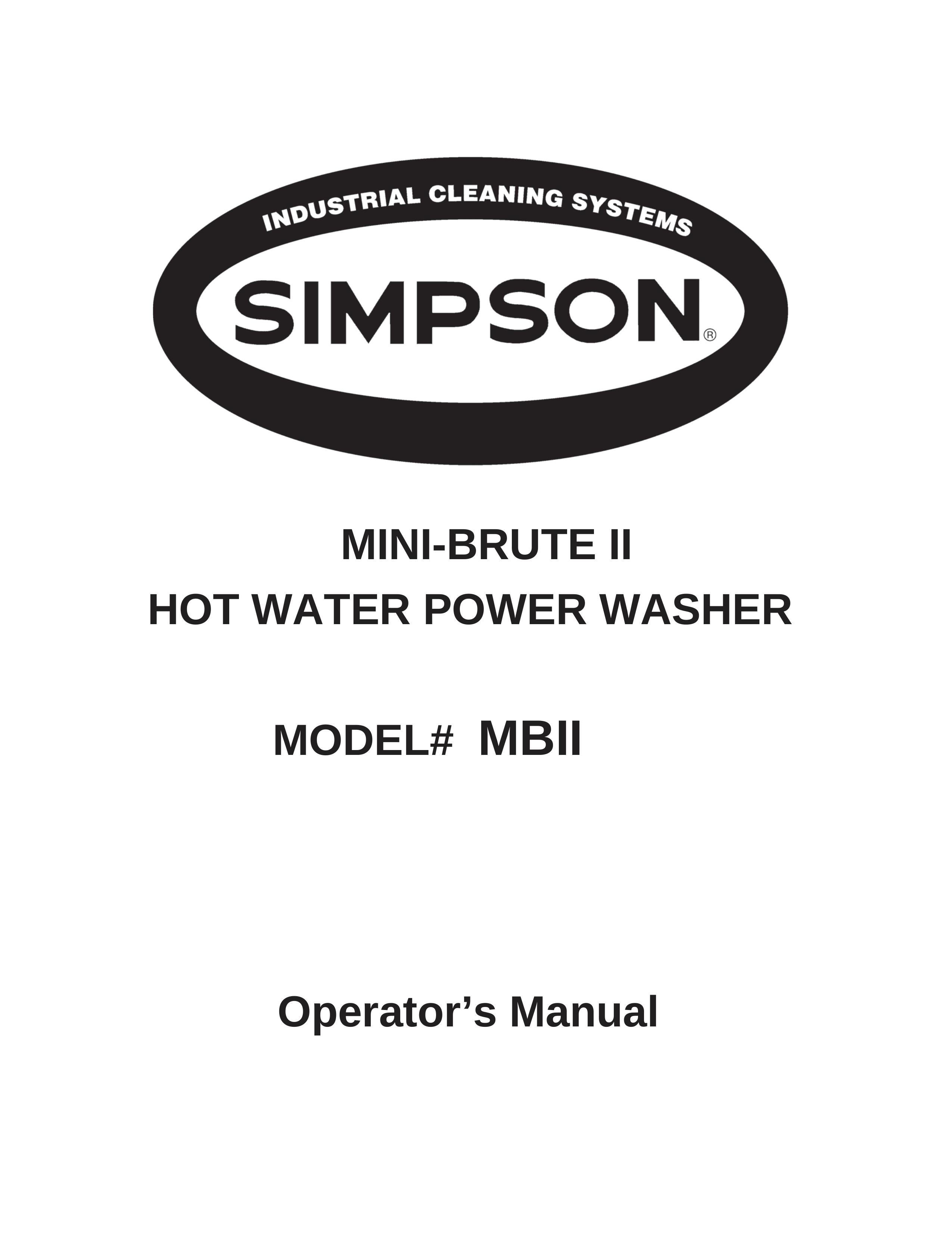 Simpson MBII Pressure Washer User Manual
